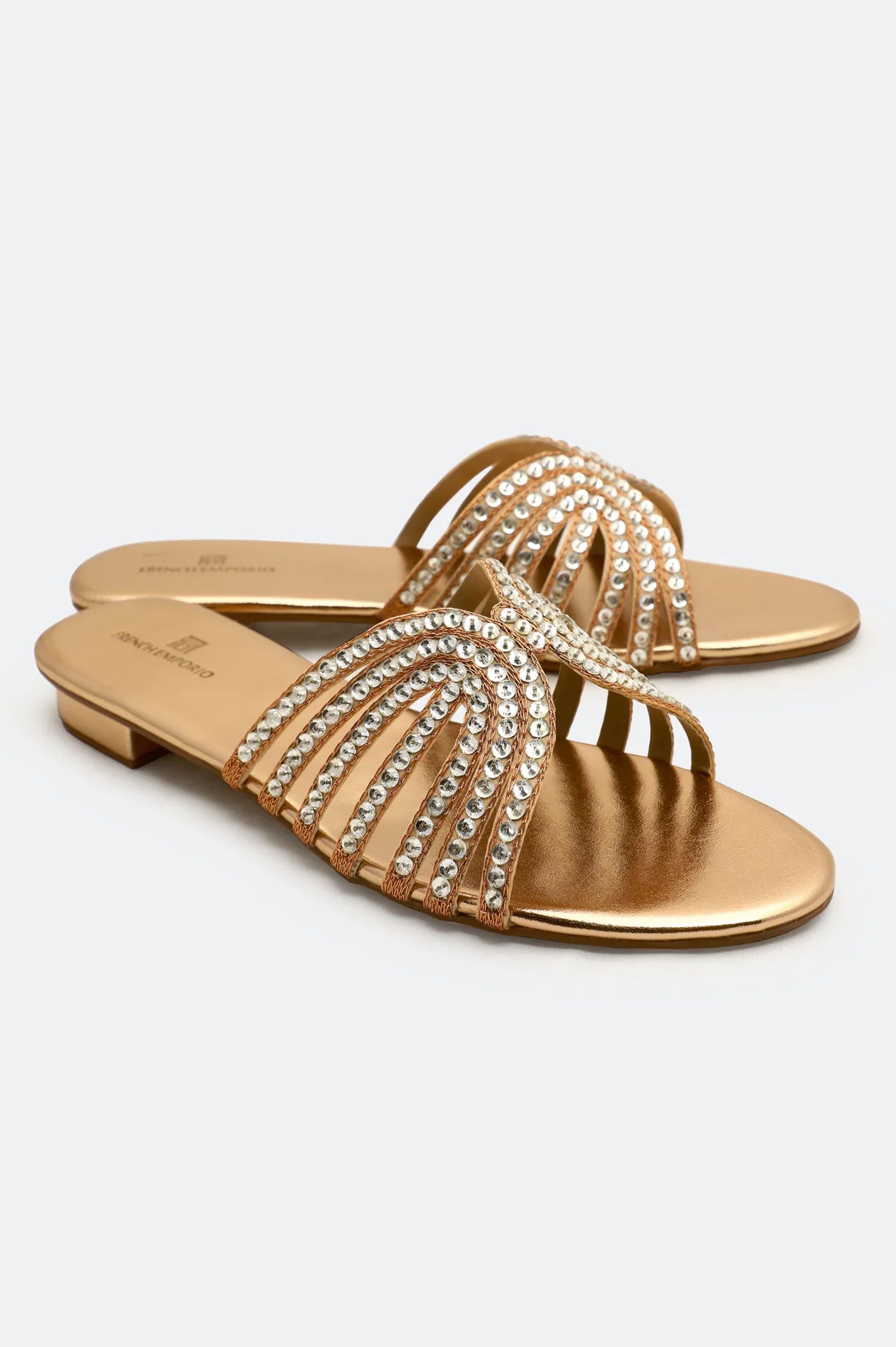 Peach Ladies Formal Slippers