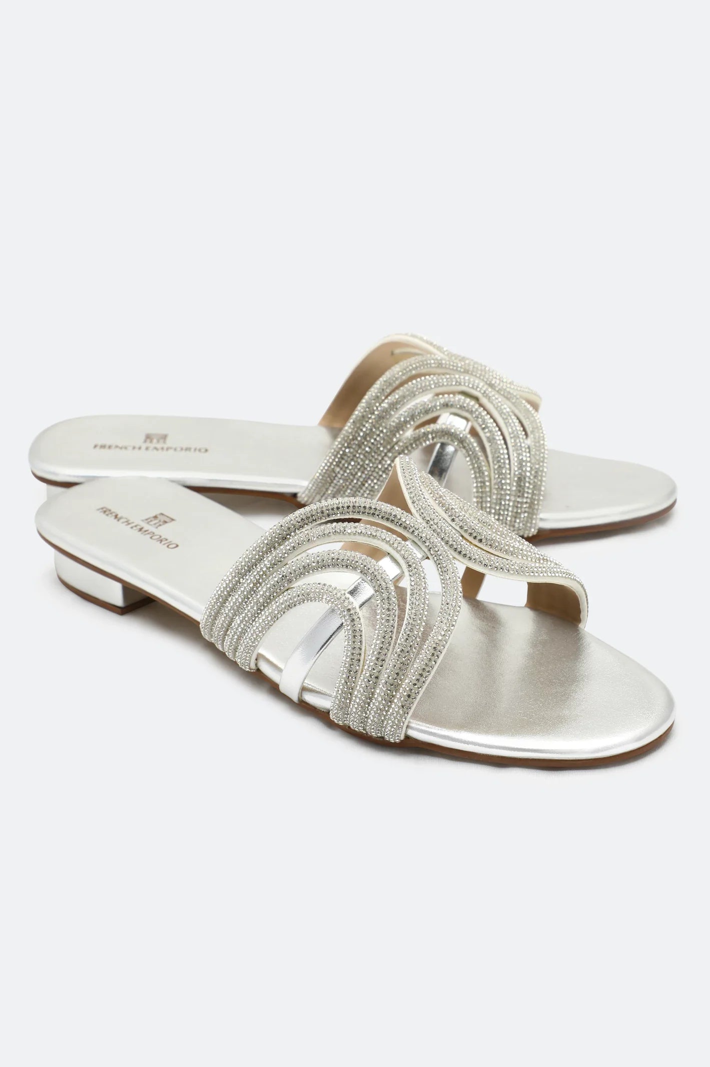 Silver Ladies Casual Slippers