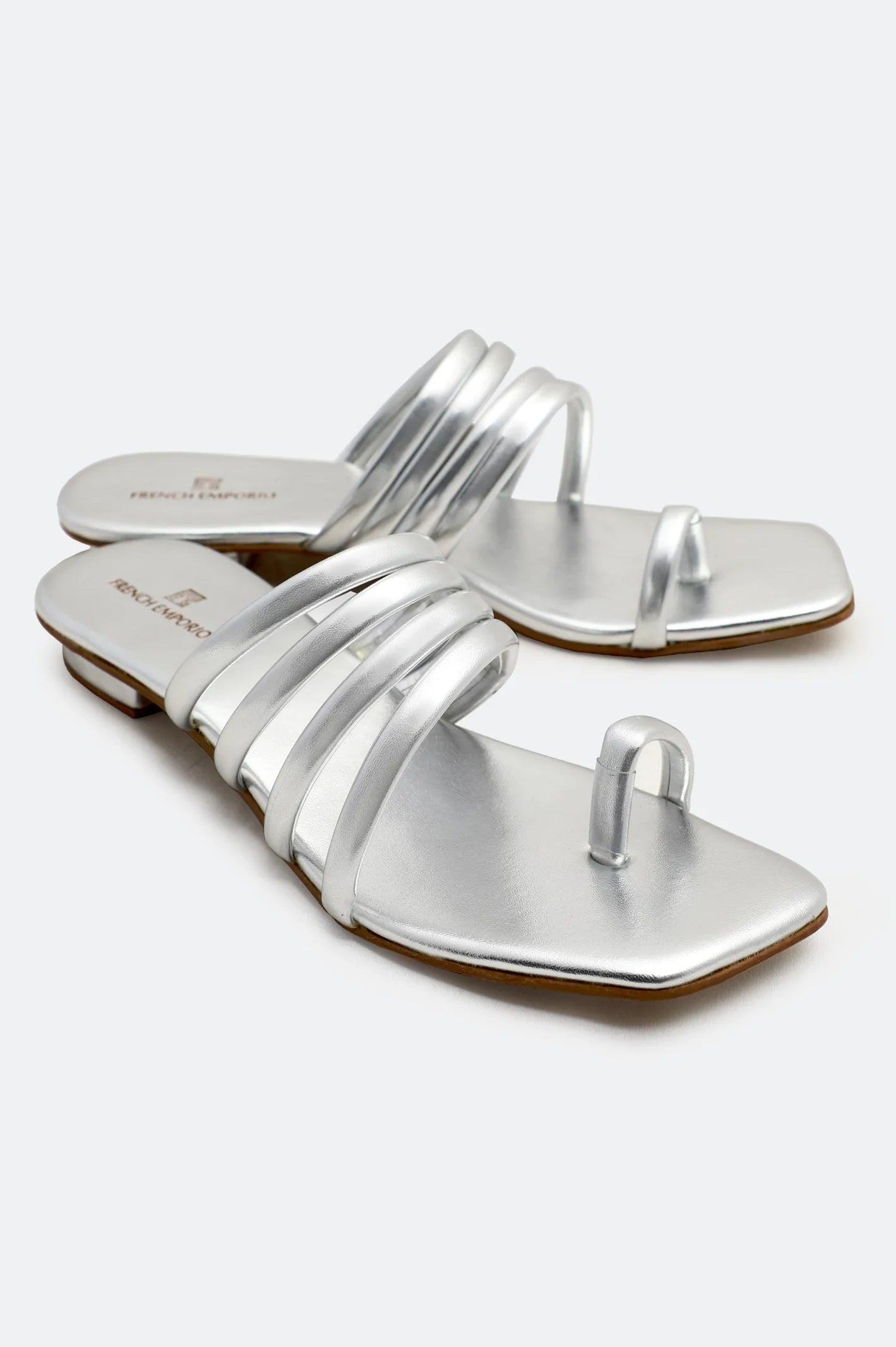 Silver Ladies Casual Slippers