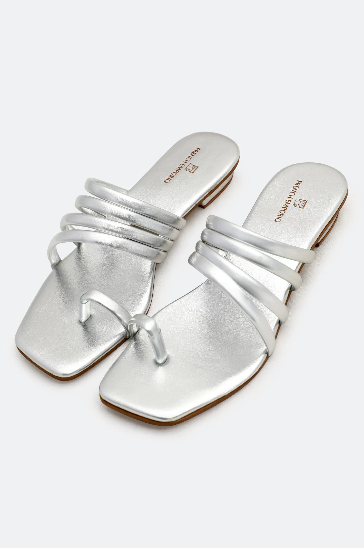 Silver Ladies Casual Slippers