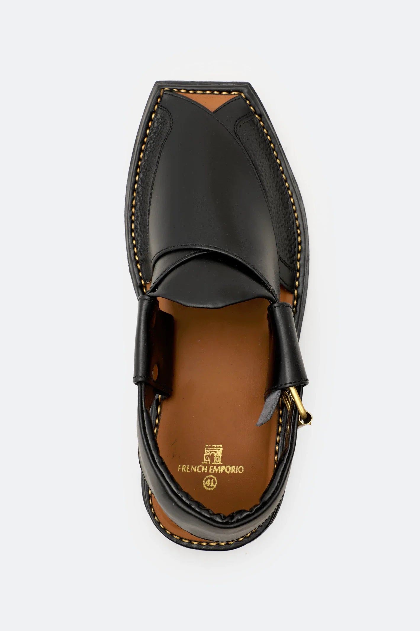 Black Casual Peshawari Sandal