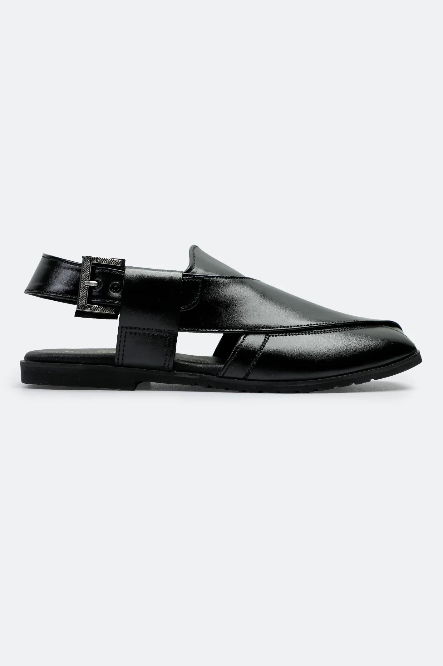 Black Casual Peshawari Sandal