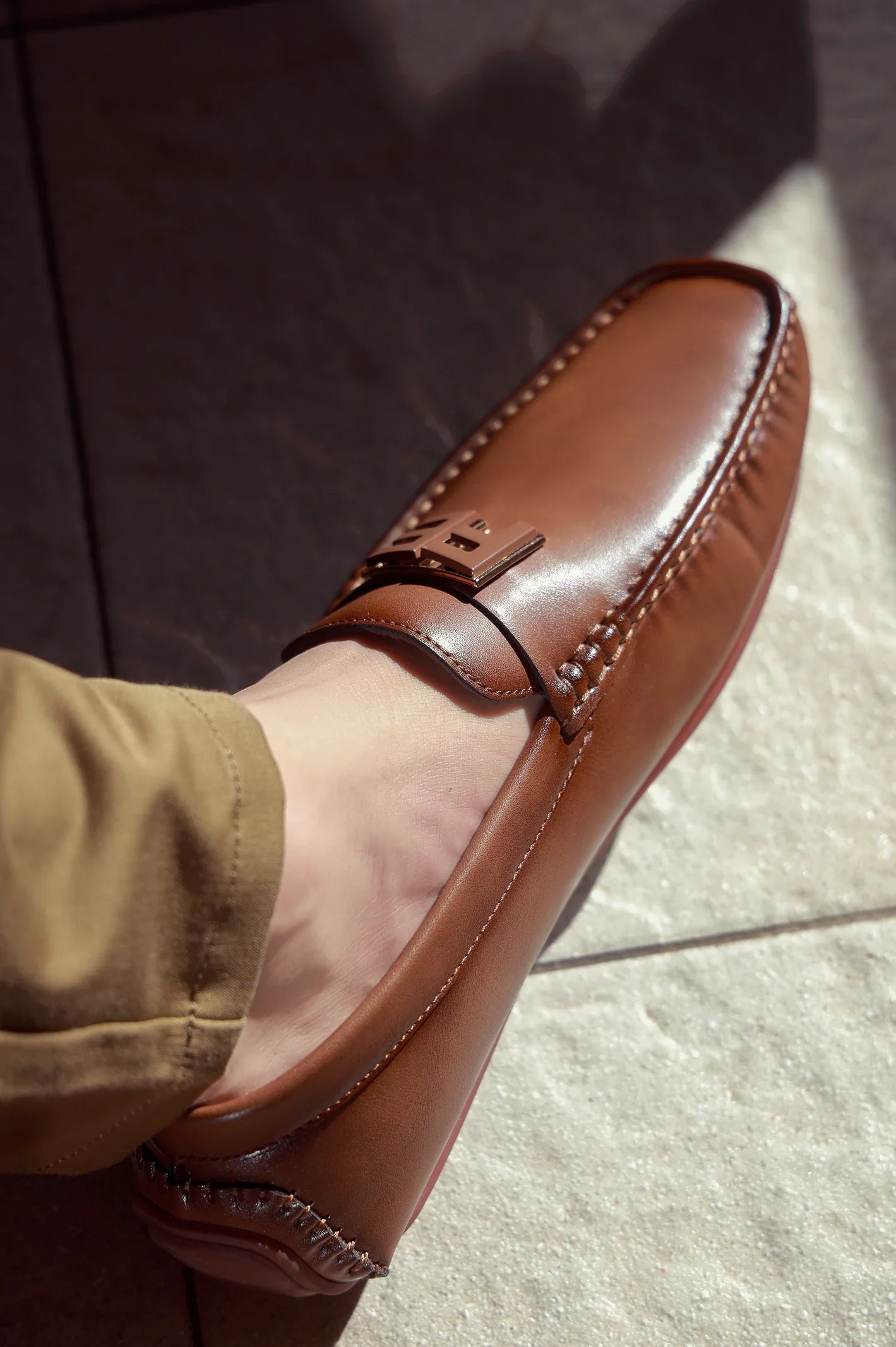 Brown Casual Moccassins Shoes