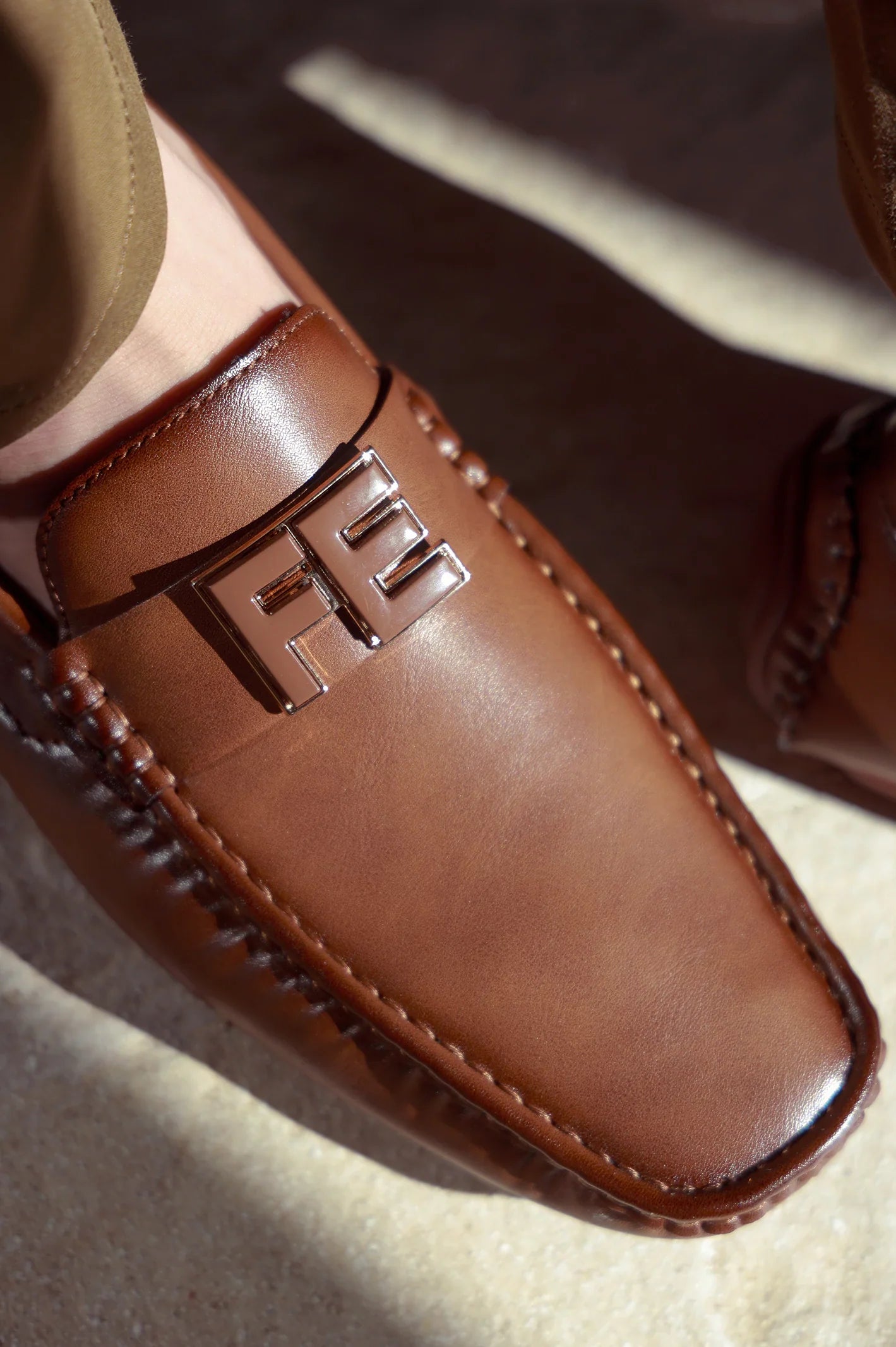 Brown Casual Moccassins Shoes