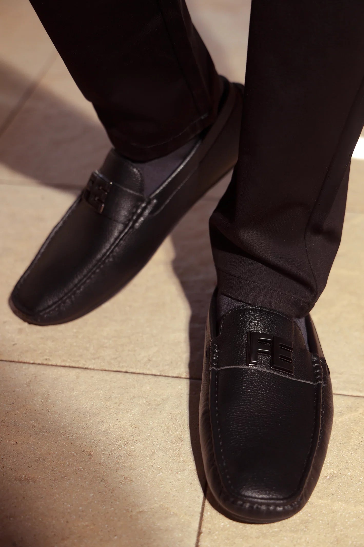 Black Casual Moccassins Shoes