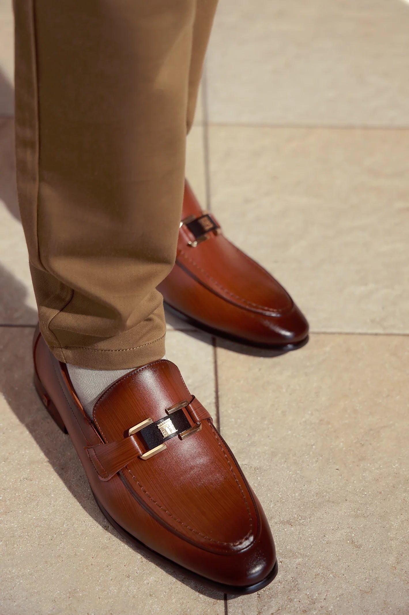 Coffee Men Formal Moccassins
