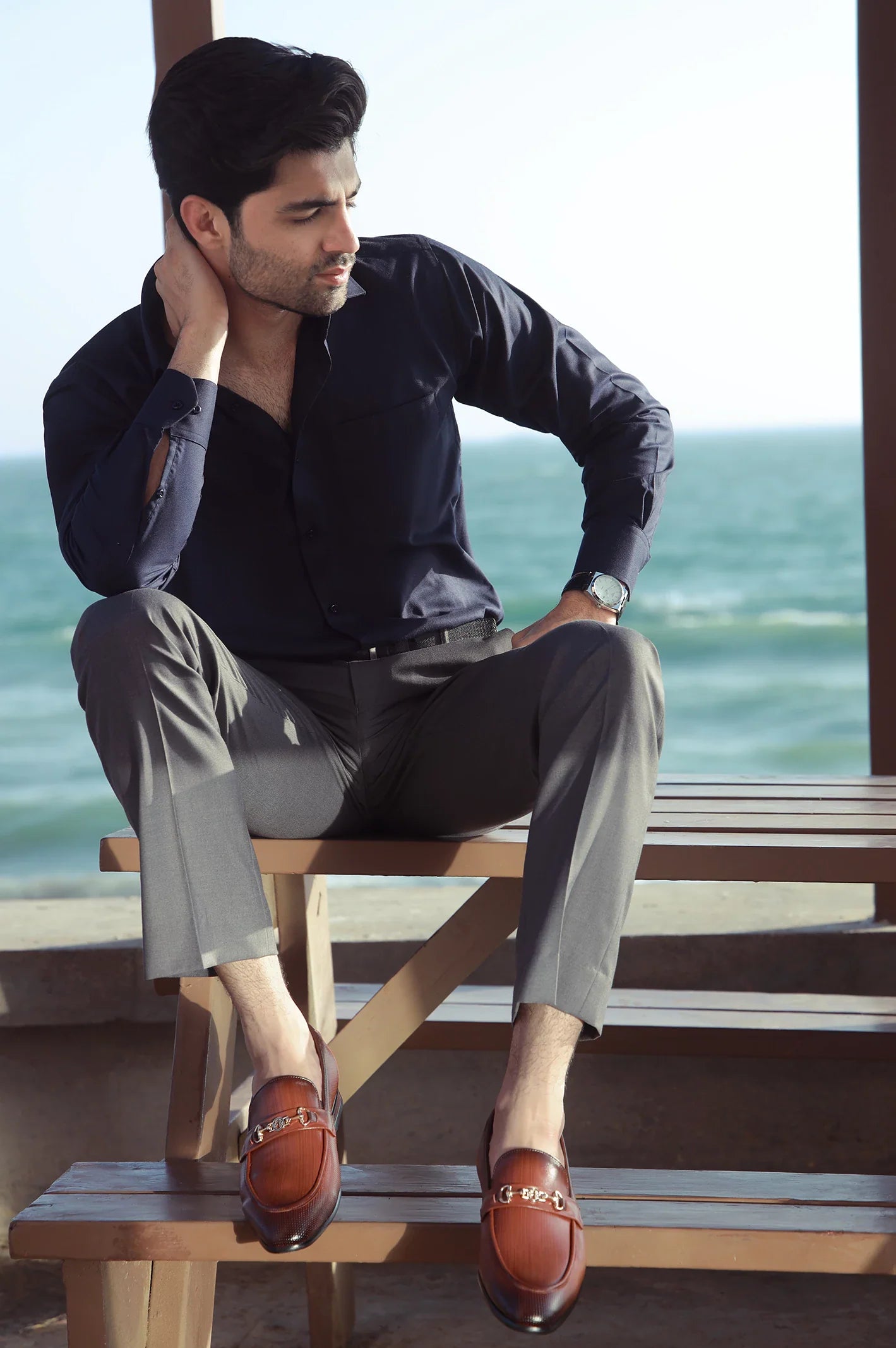 Coffee Men Formal Moccassins