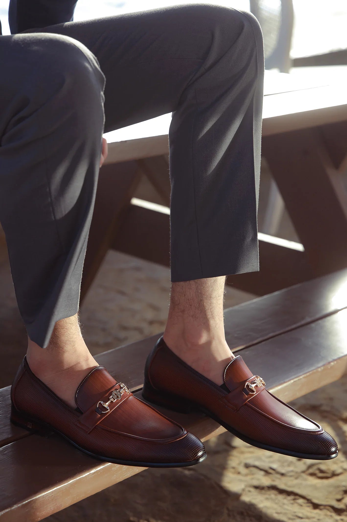 Coffee Men Formal Moccassins