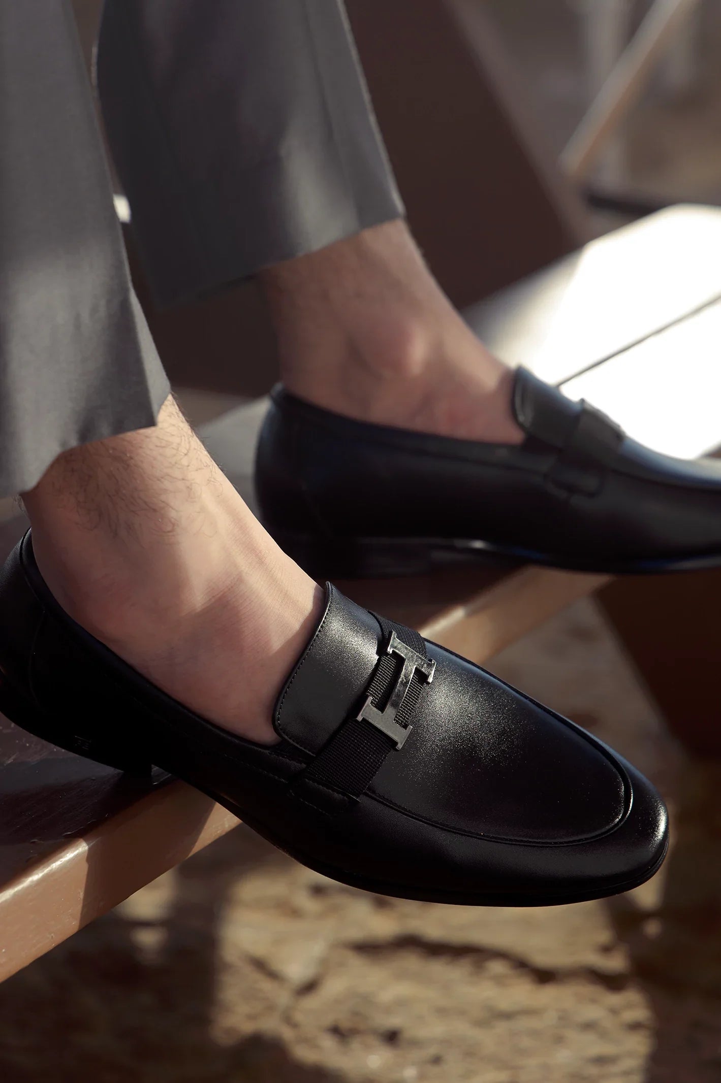 Black Men Formal Moccassins