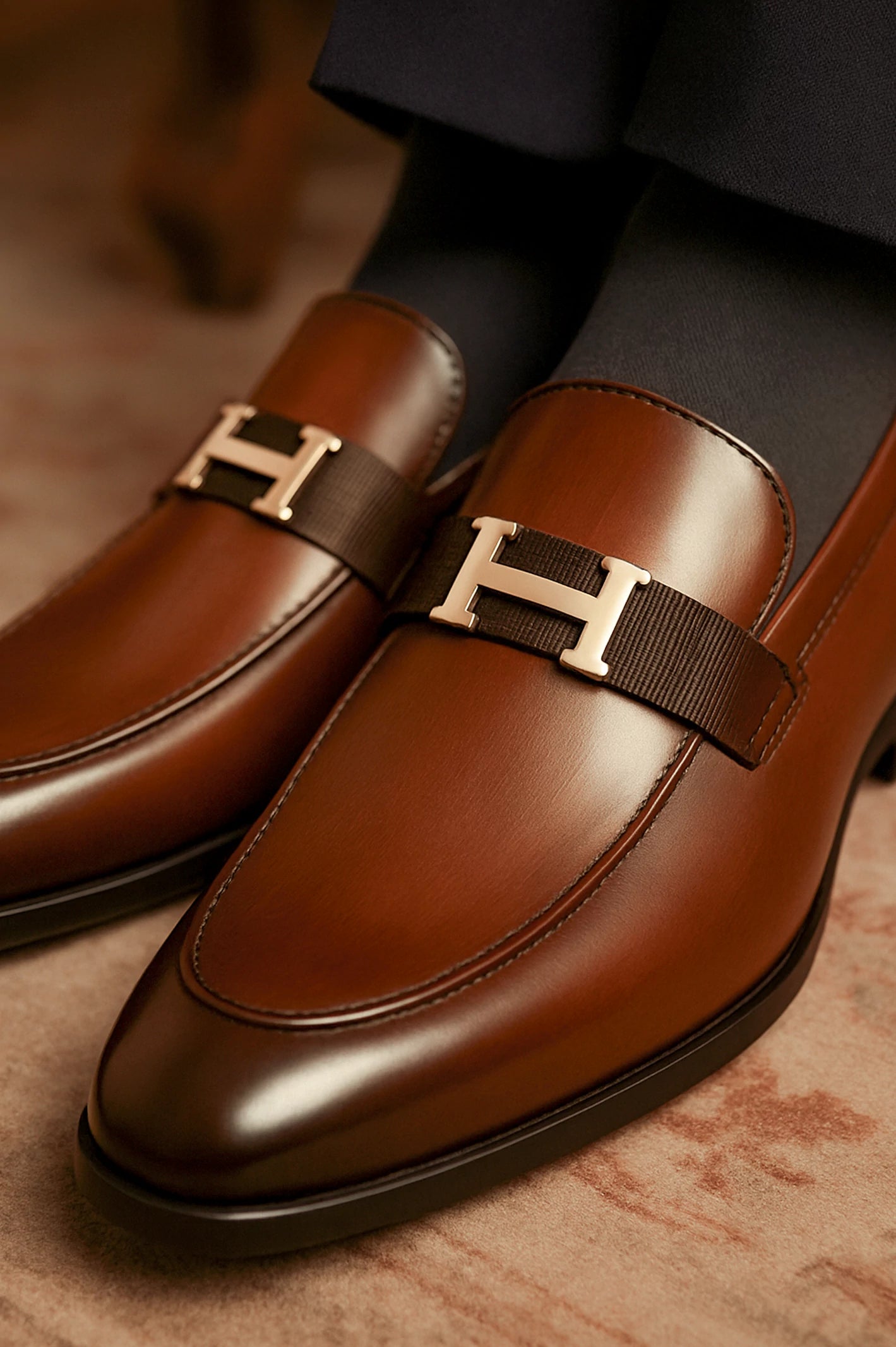 Coffee Men Formal Moccasins