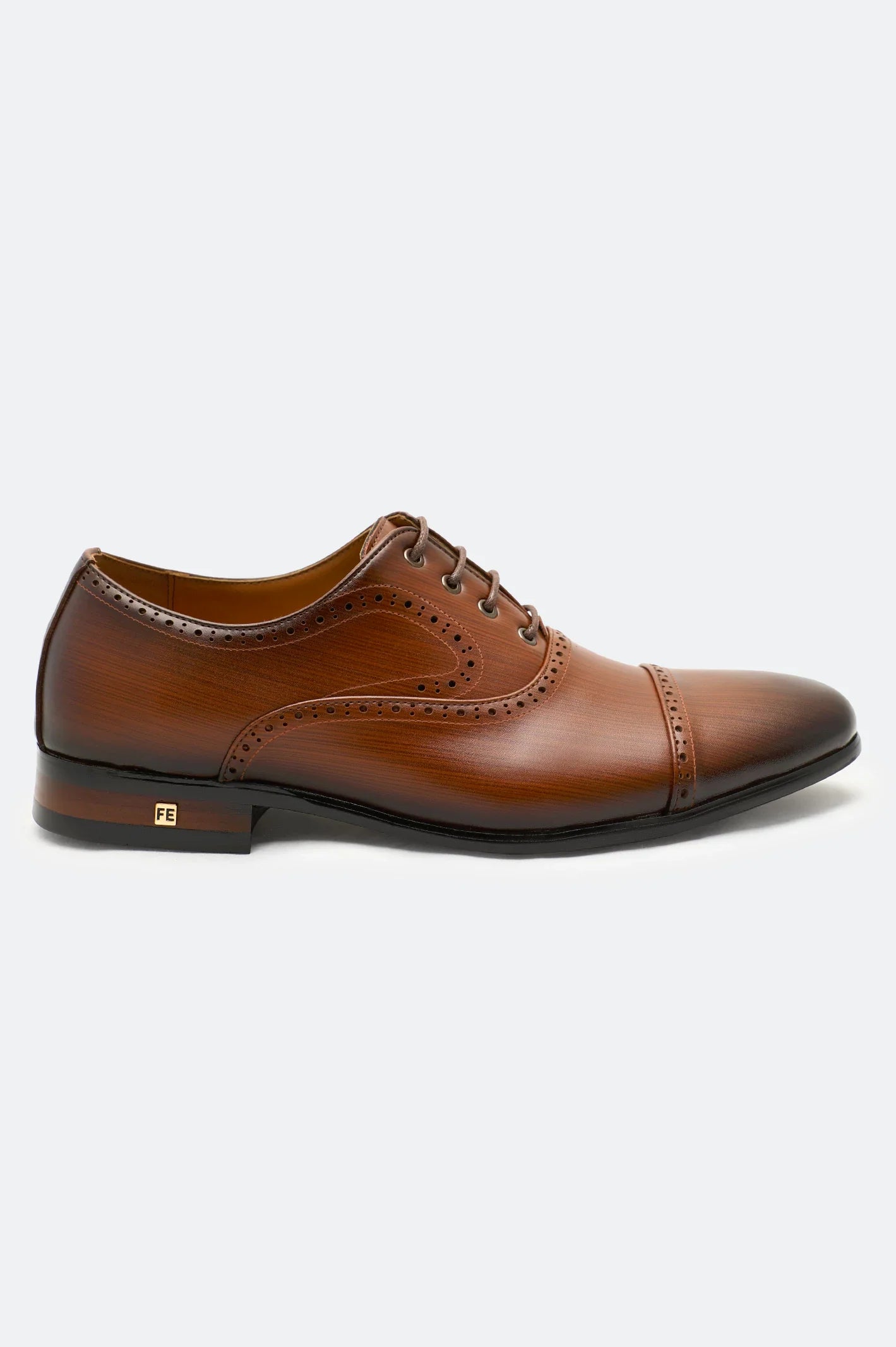Coffee Men Formal Derby Lace Shoes