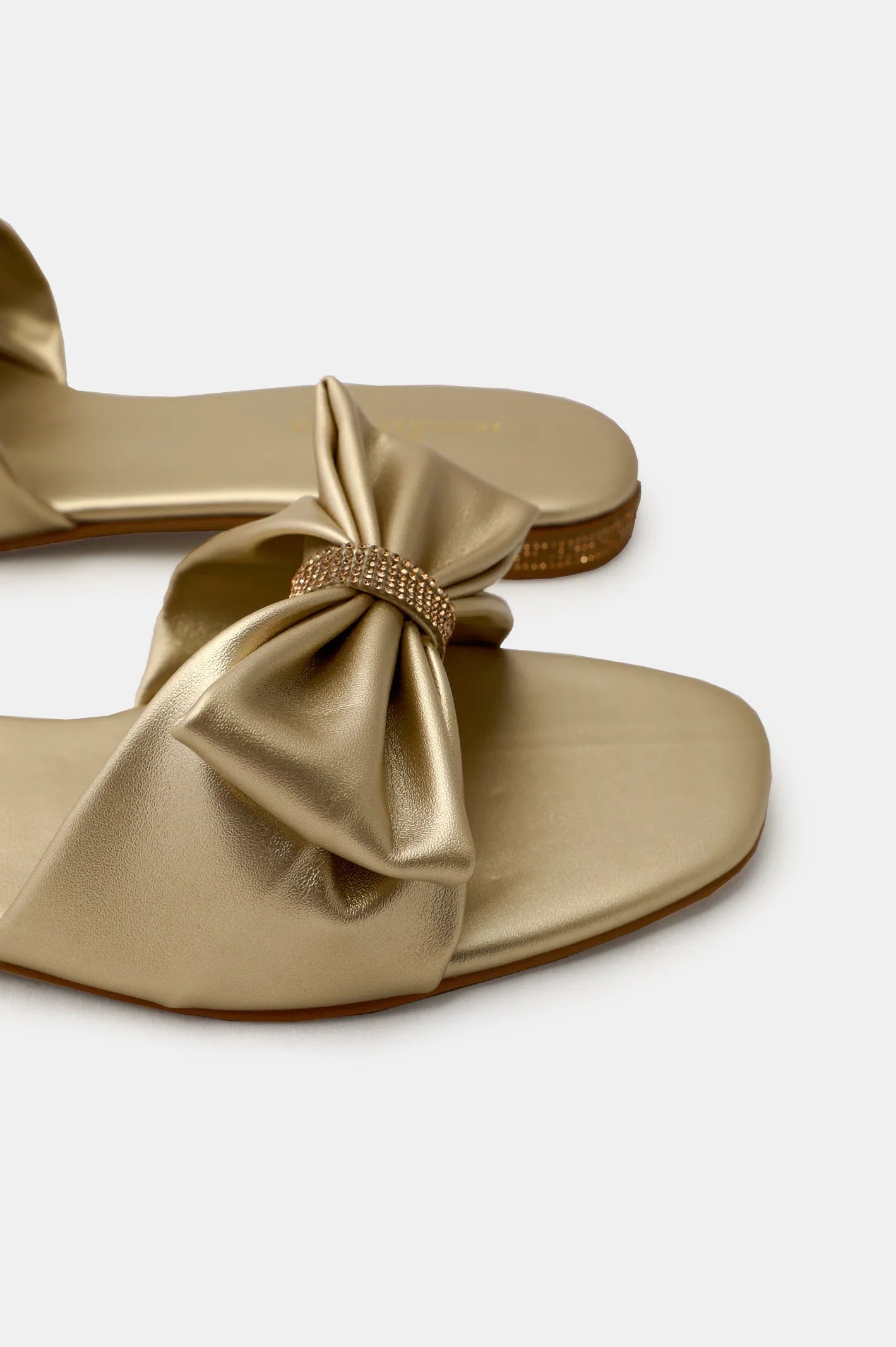 Golden Ladies Casual Slippers From French Emporio By Diners