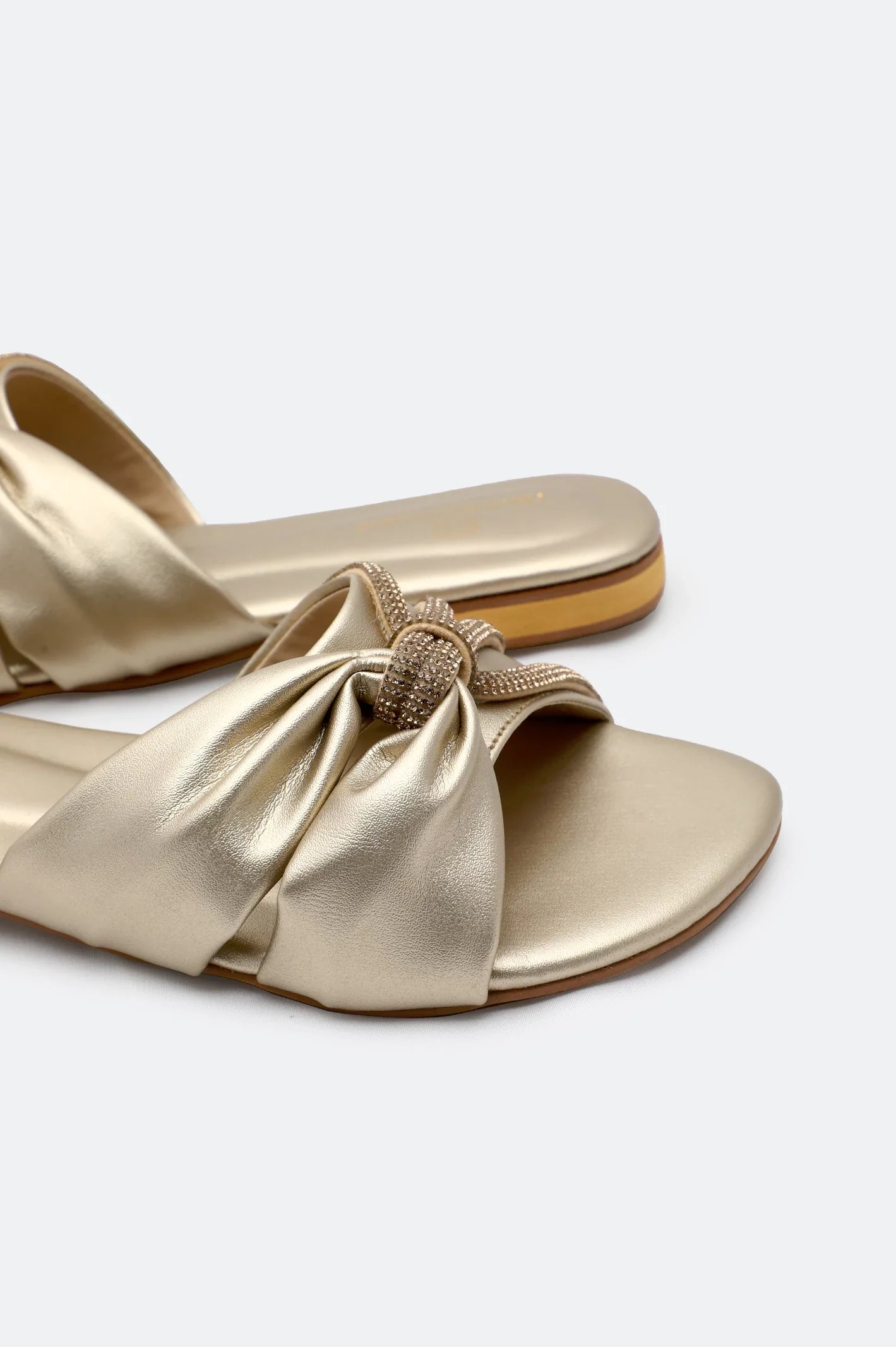 Golden Ladies Casual Slippers From French Emporio By Diners