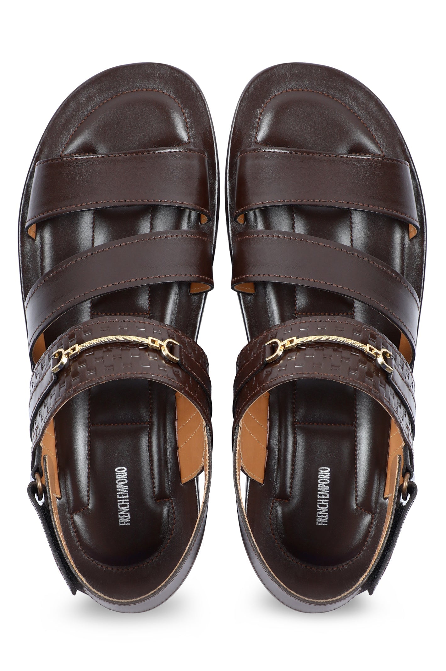French Emporio Men Sandals SKU: SLD-0028-BROWN - Diners
