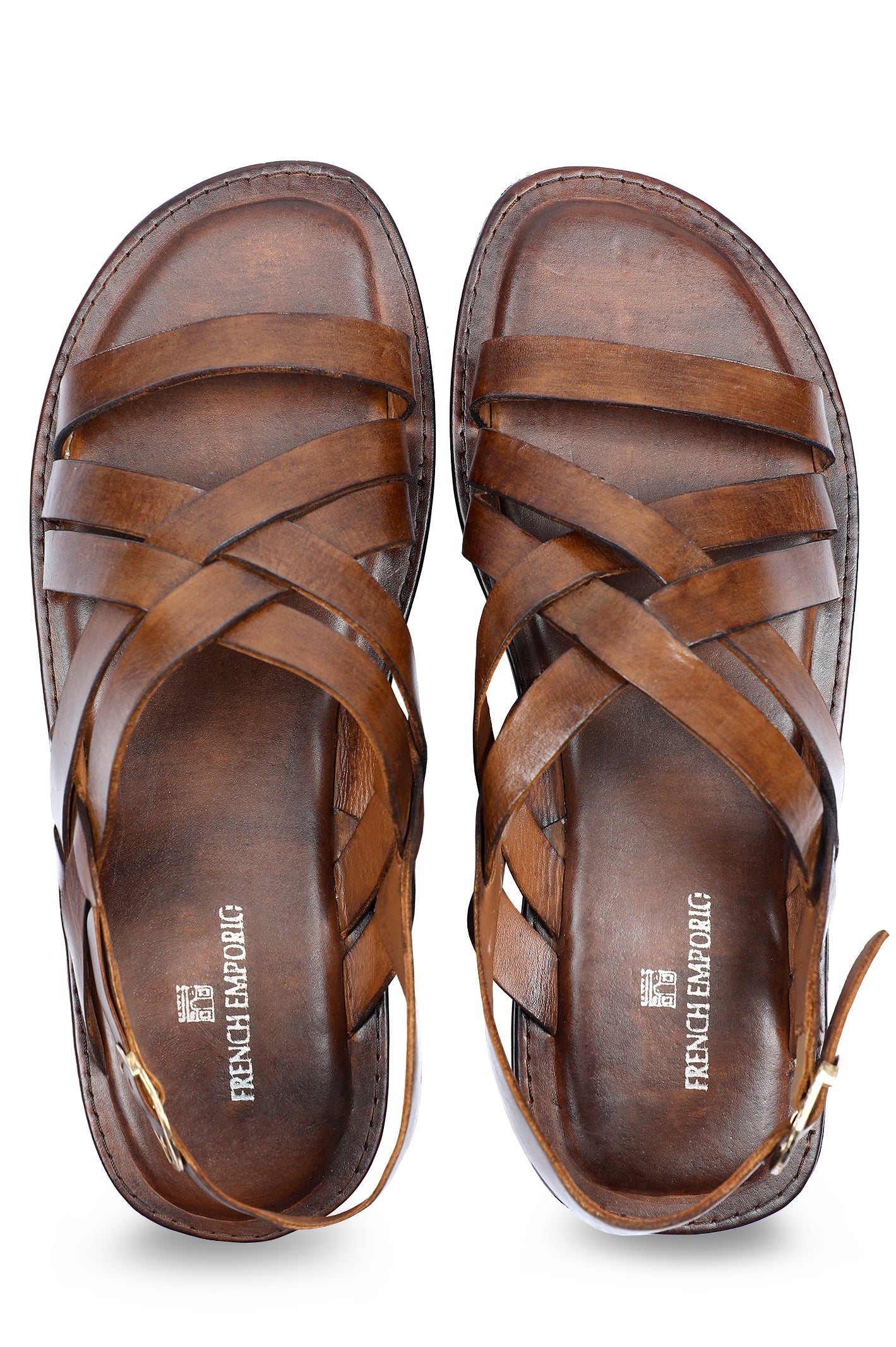 French Emporio Mens Sandal SKU: SLD-0036-COFFEE - Diners