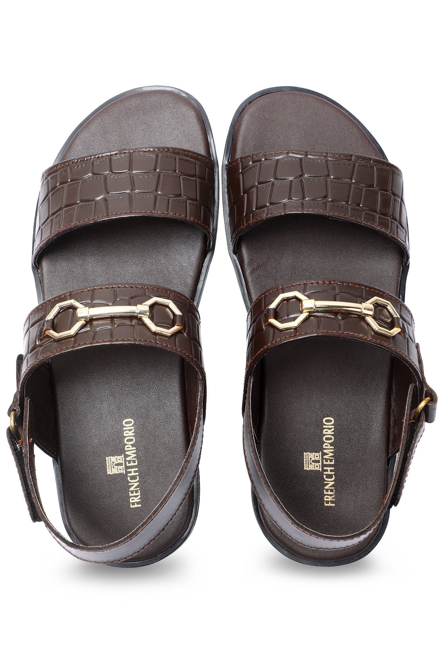 French Emporio Men's Sandal SKU: SLD-0045-COFFEE - Diners