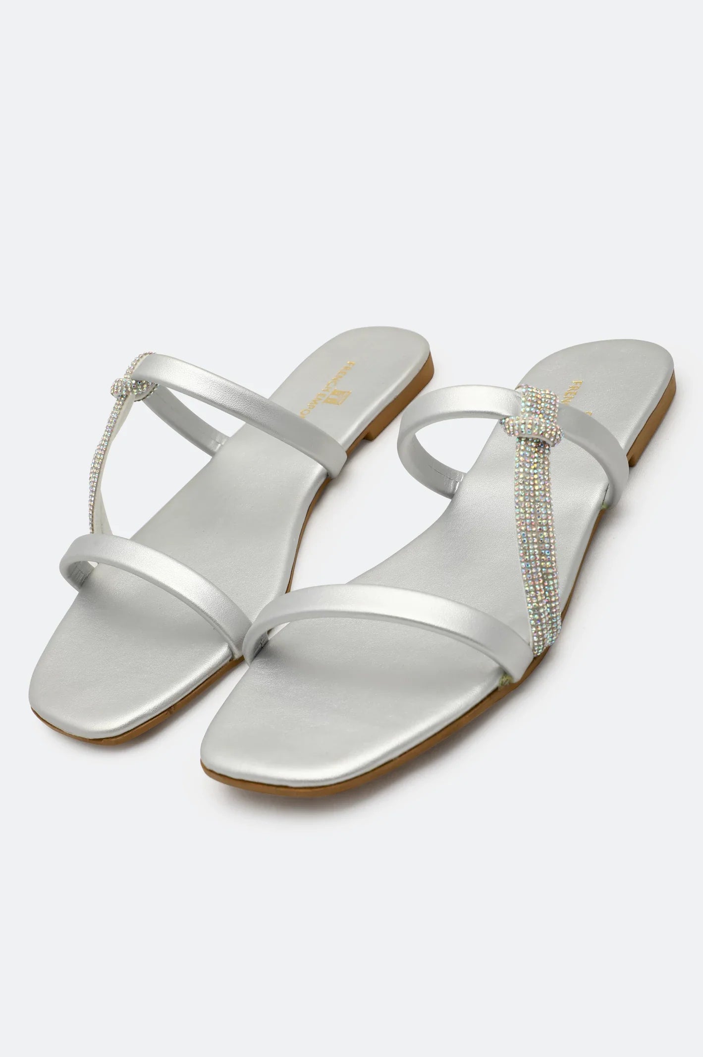 Silver Ladies Casual Slippers