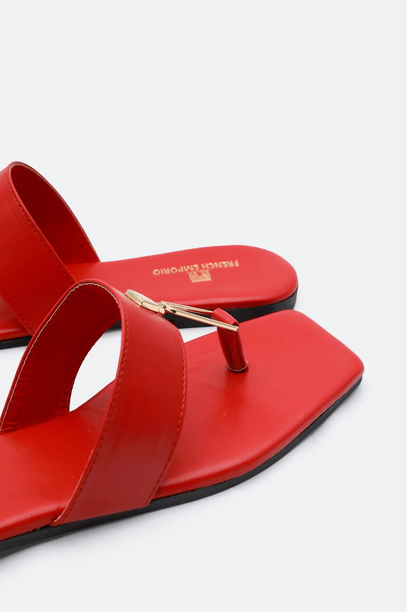 Red Ladies Casual Slippers