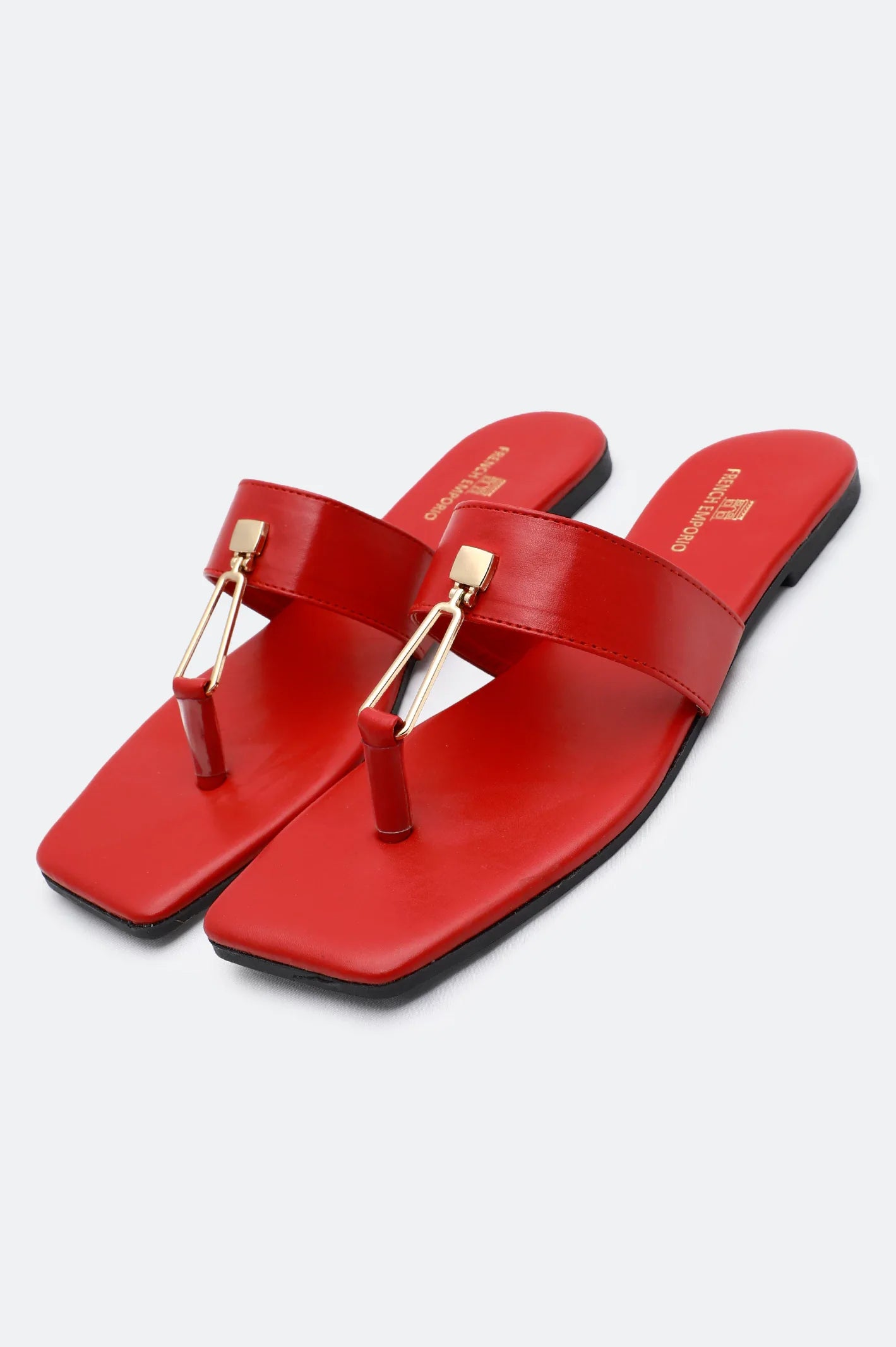 Red Ladies Casual Slippers