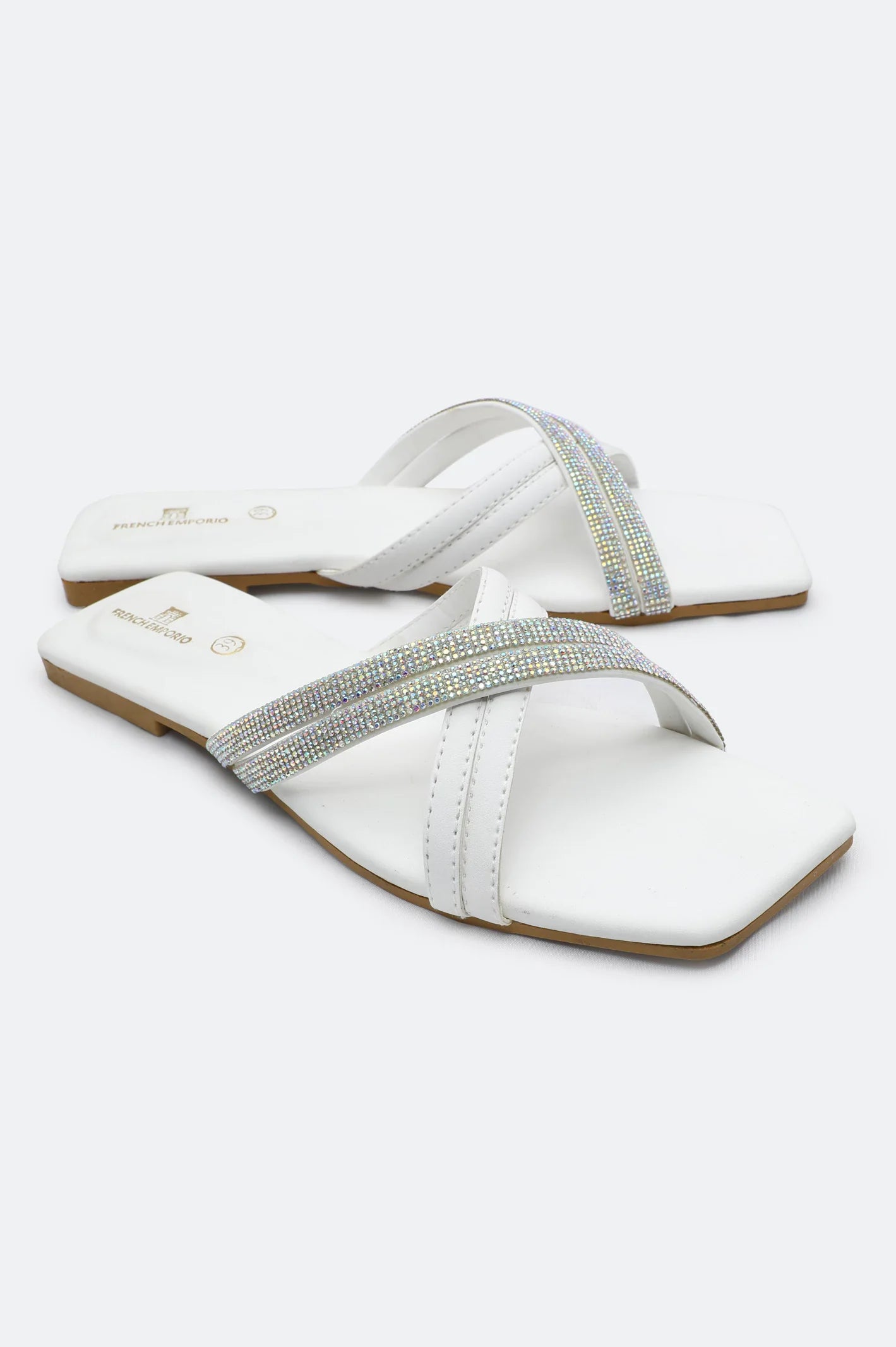 White Ladies Casual Slippers