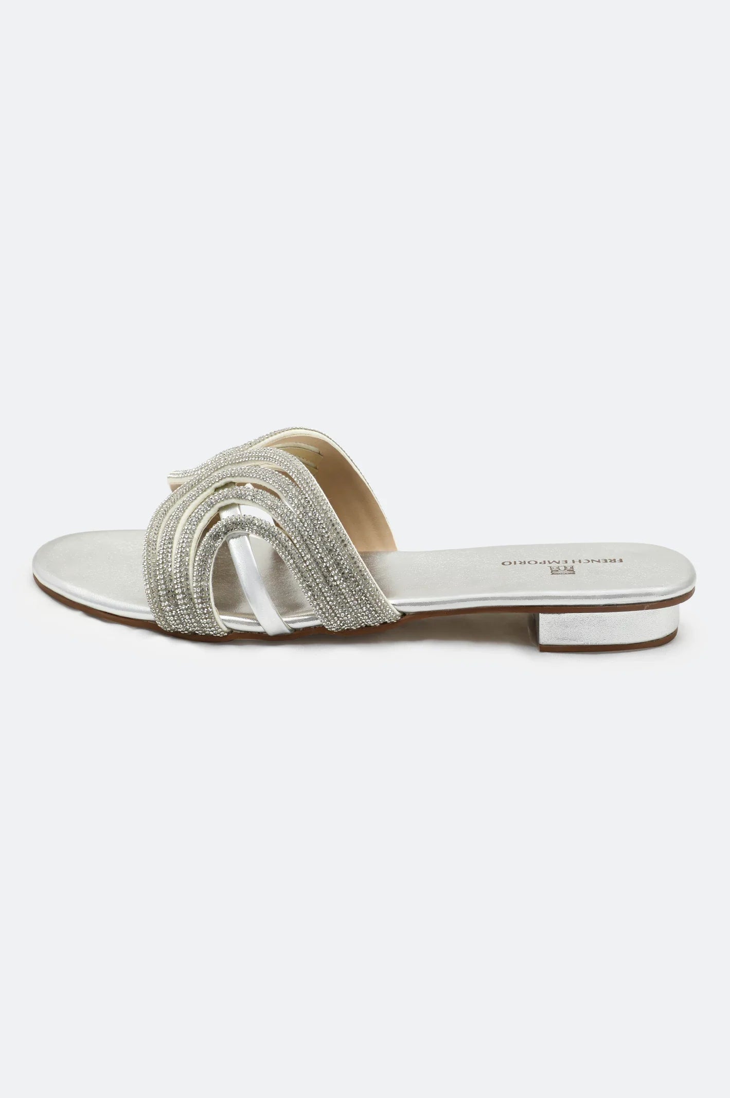 Silver Ladies Casual Slippers