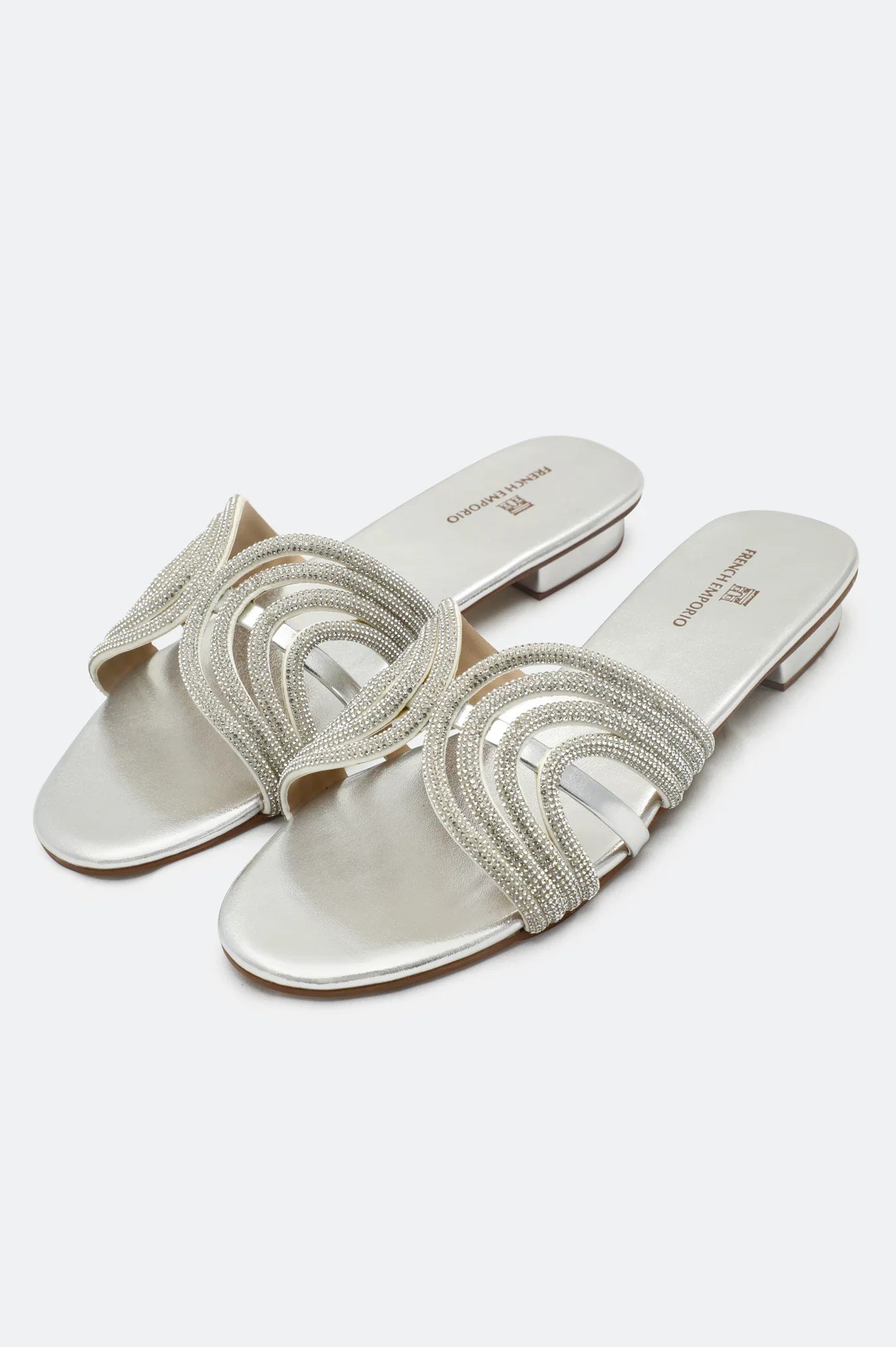 Silver Ladies Casual Slippers