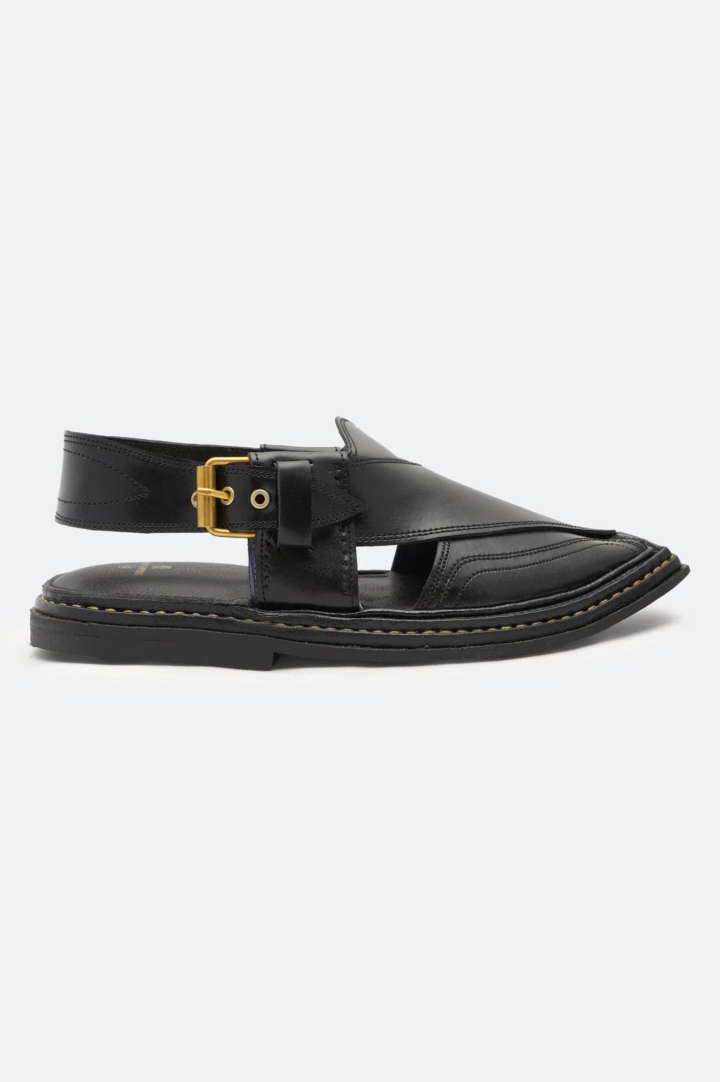 Black Casual Peshawari Sandal