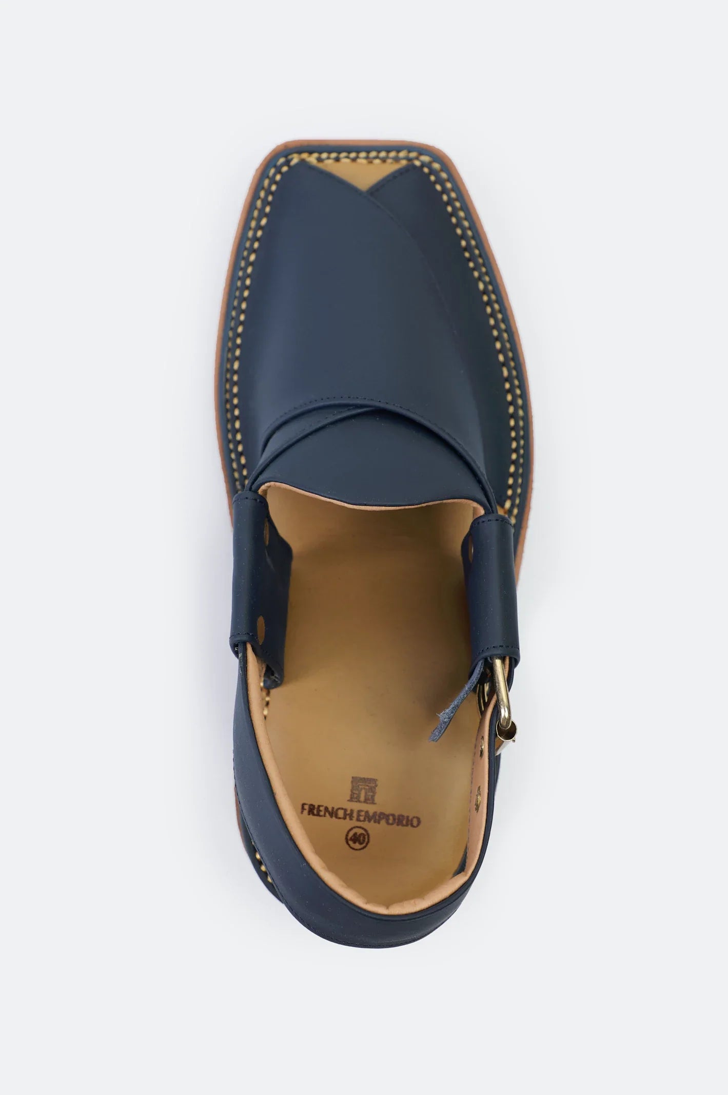 Navy Blue Casual Peshawari Sandal
