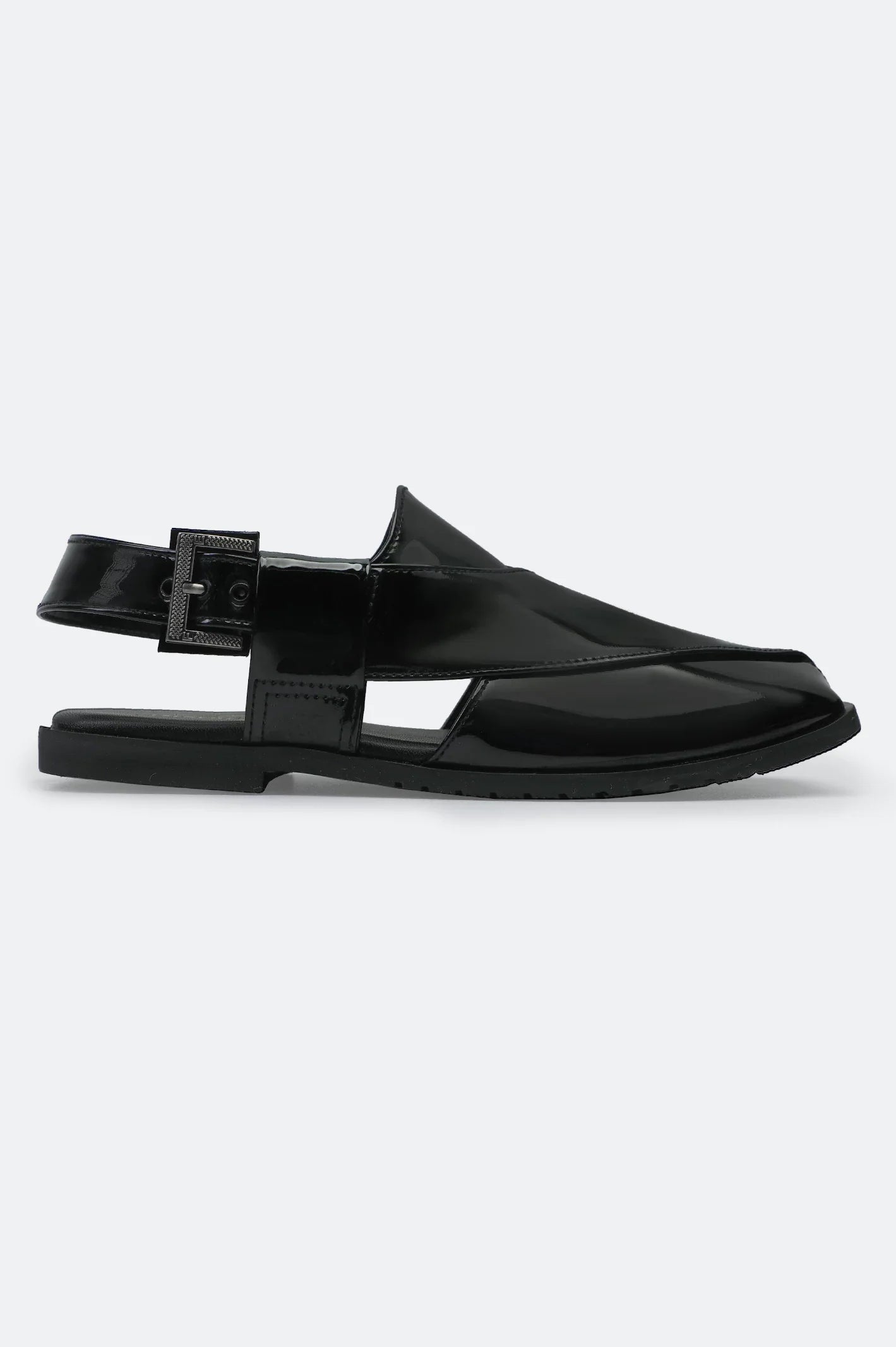 Black Casual Peshawari Sandal