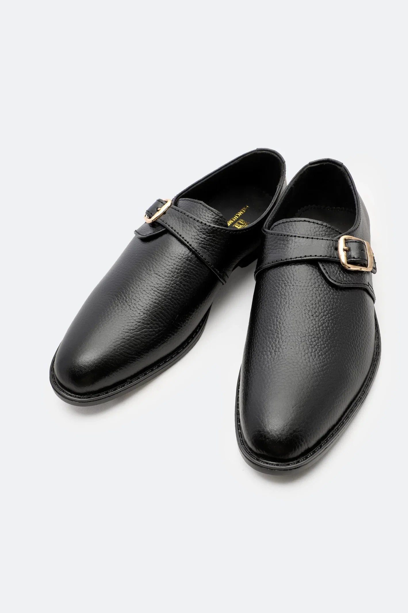 Black Formal Monk Shoes From French Emporio By Diners