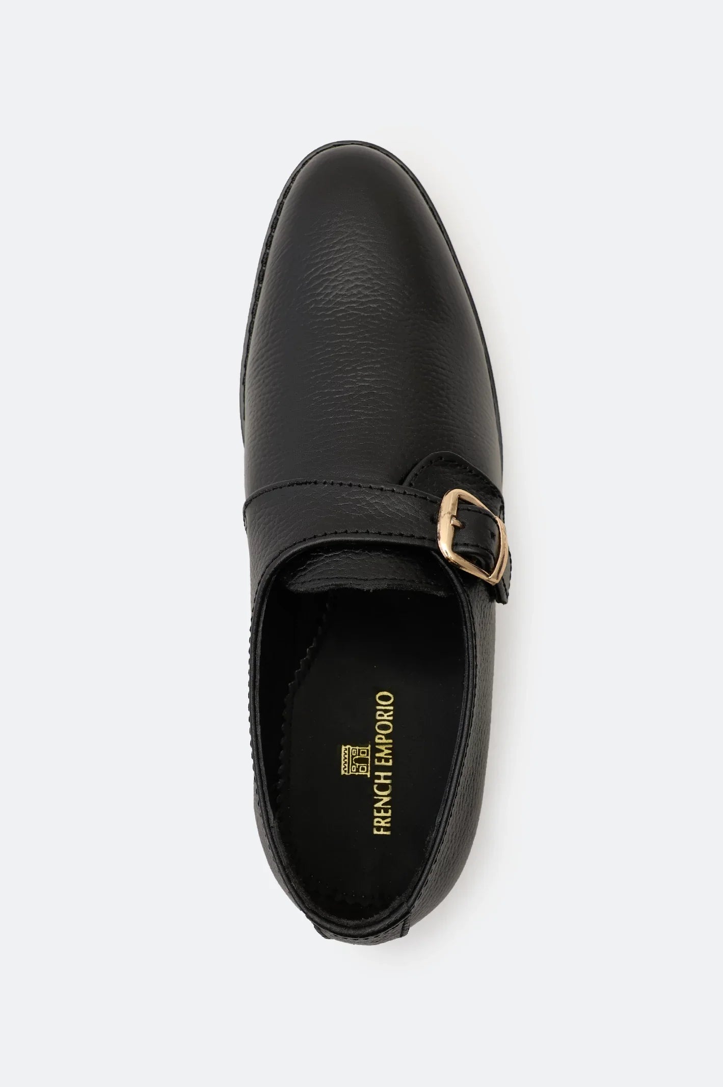 Black Formal Monk Shoes From French Emporio By Diners