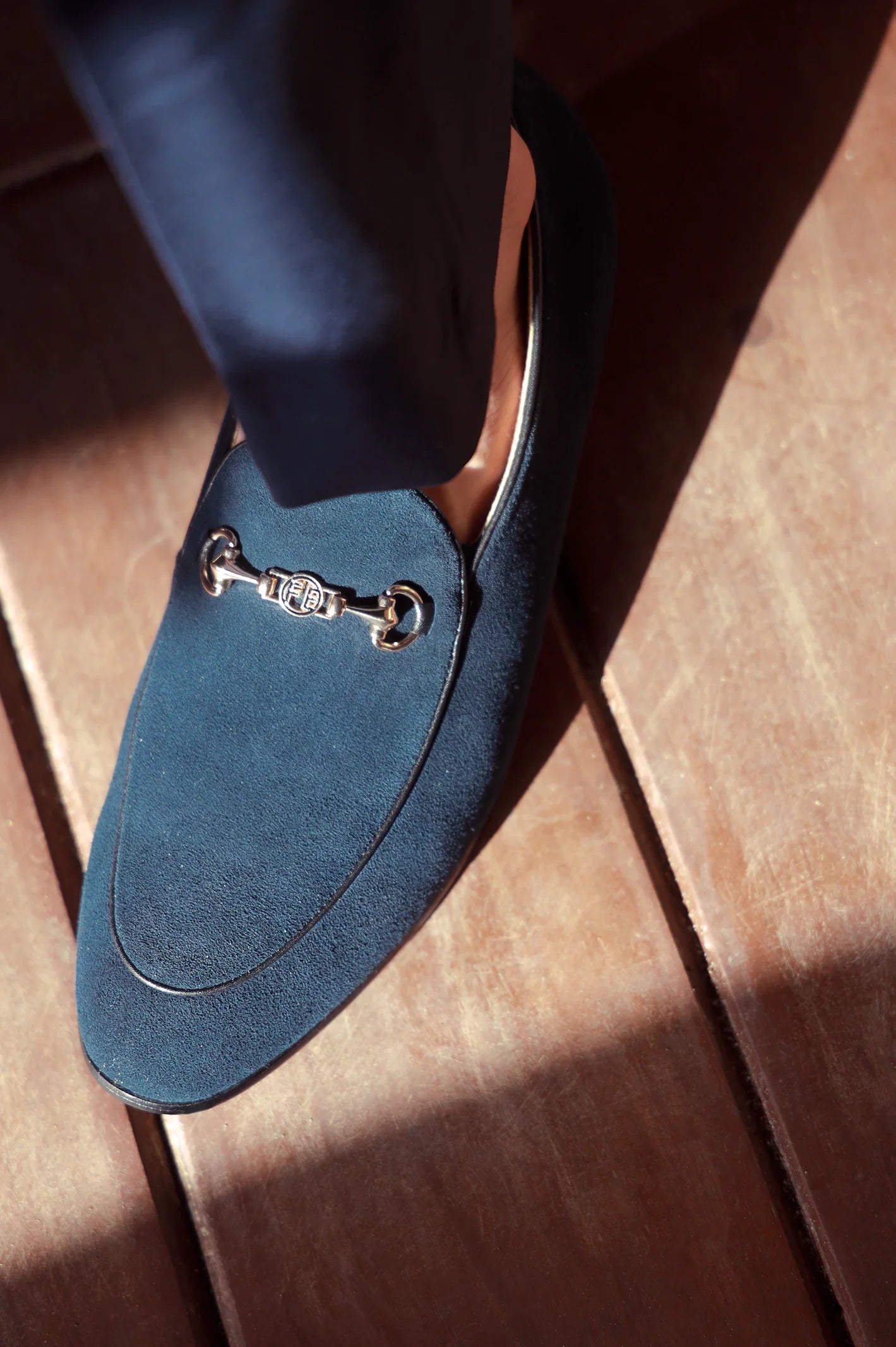 Navy Formal Moccassins Shoes