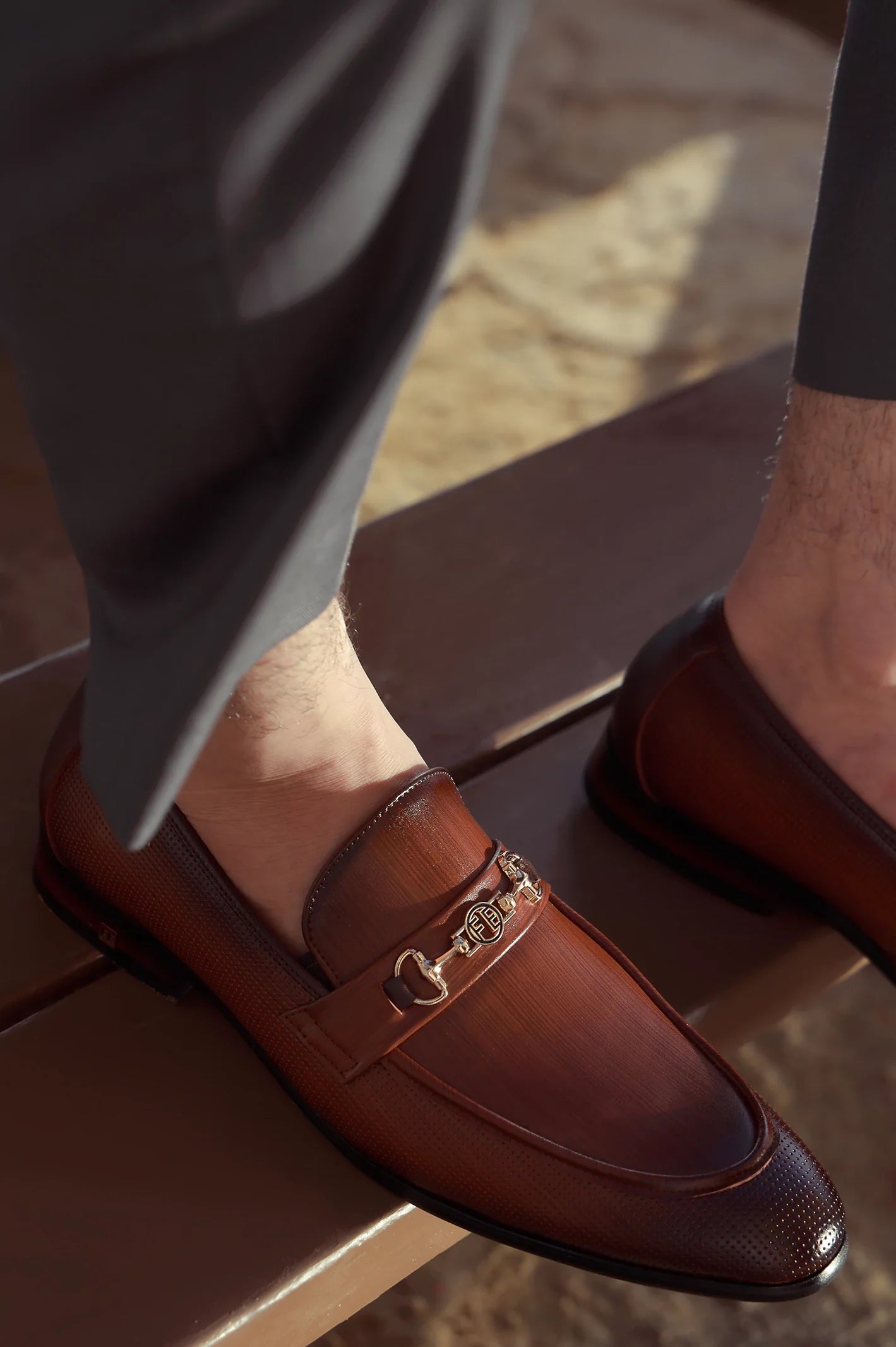 Coffee Men Formal Moccassins