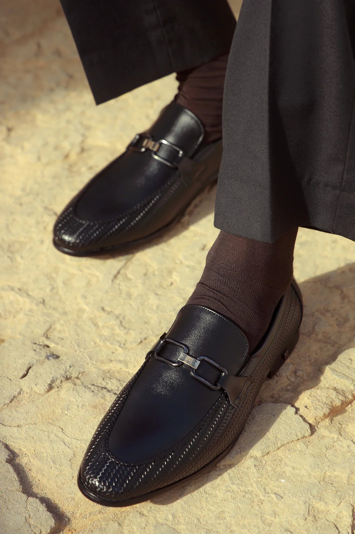 Black Men Formal Moccassins