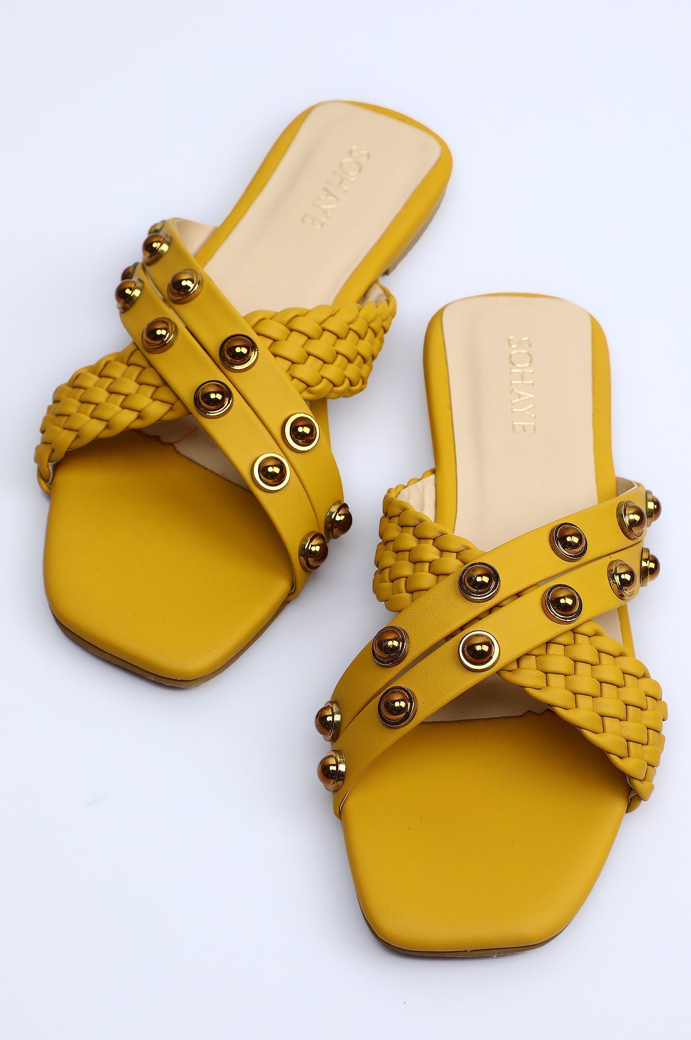 Sohaye Slippers for Women's SKU: FWSL018-MUSTERD - Diners