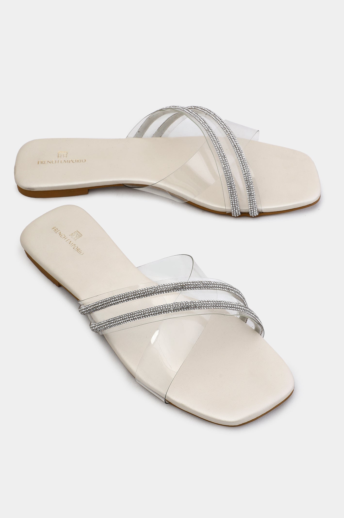 Off White Ladies Casual Slippers From French Emporio By Diners