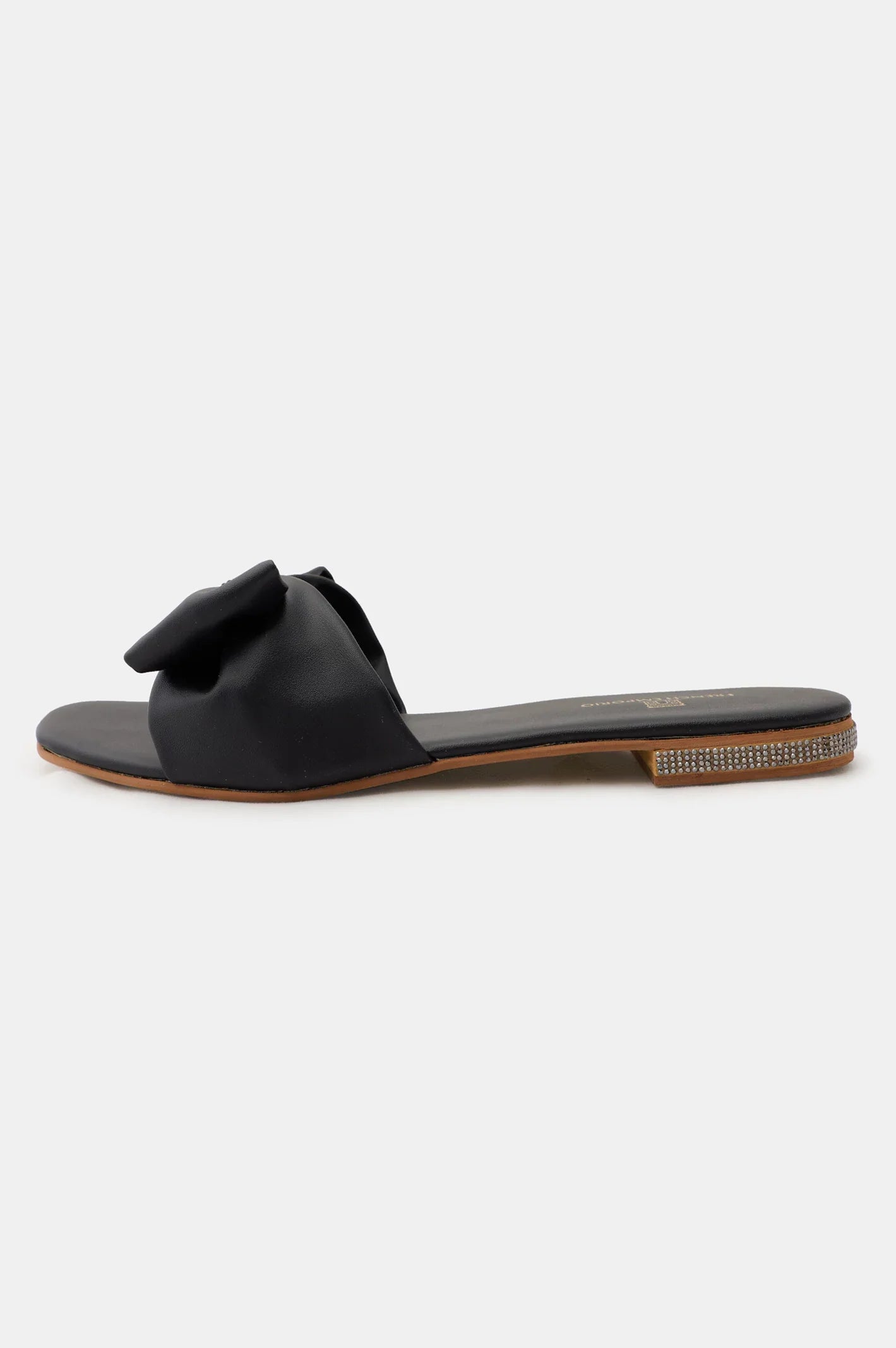 Black Ladies Casual Slippers From French Emporio By Diners