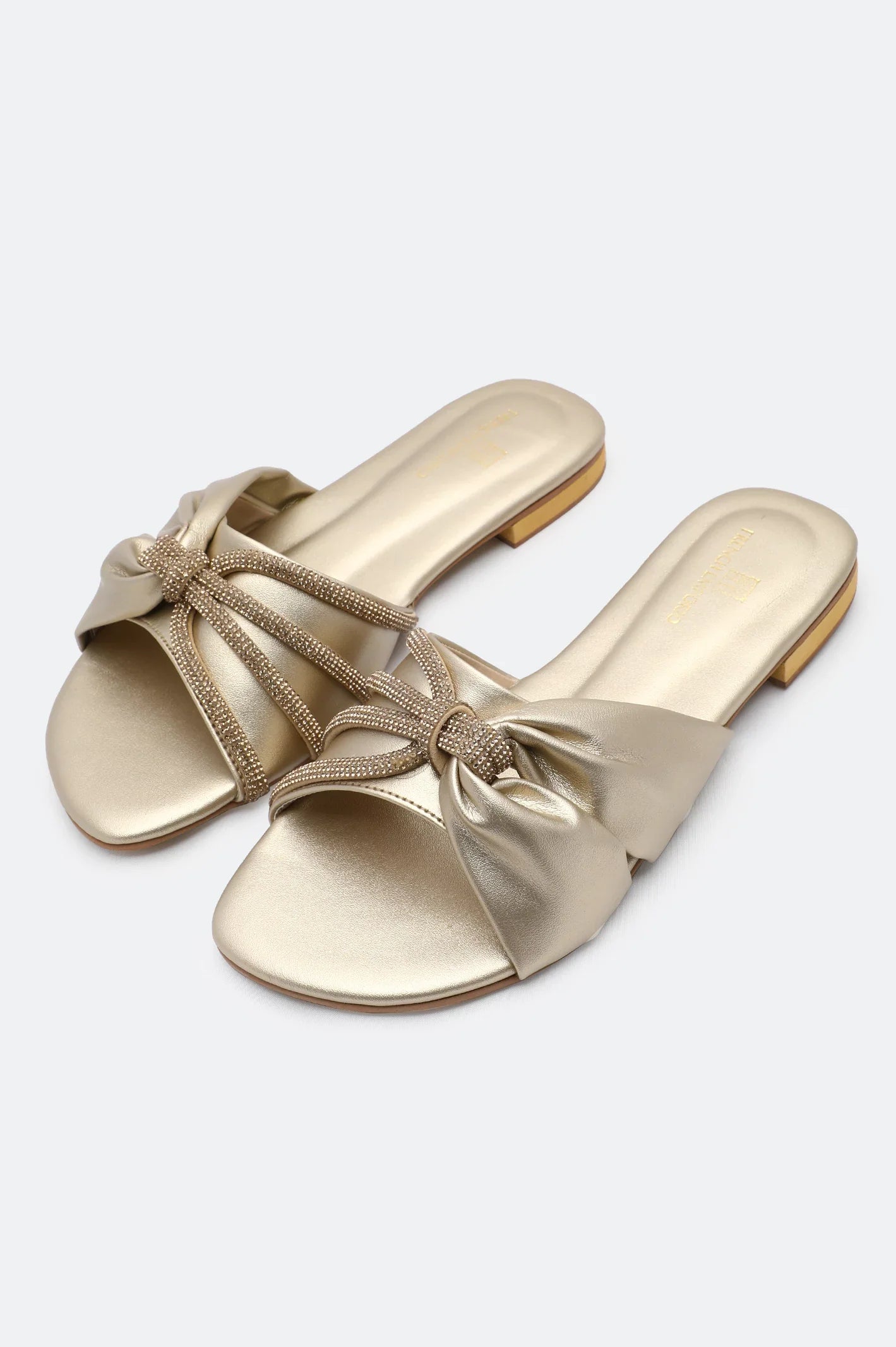 Golden Ladies Casual Slippers From French Emporio By Diners