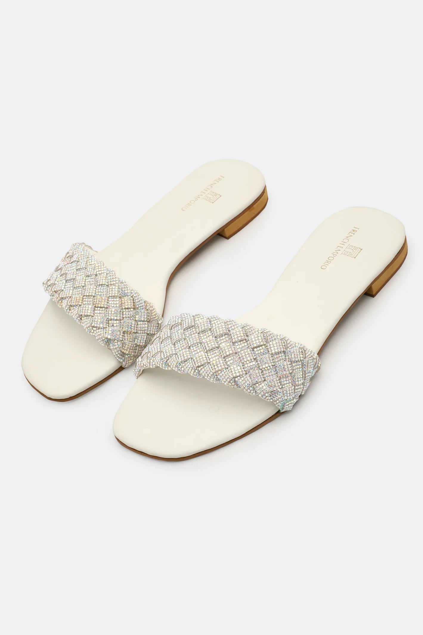 White Ladies Casual Slippers From French Emporio By Diners