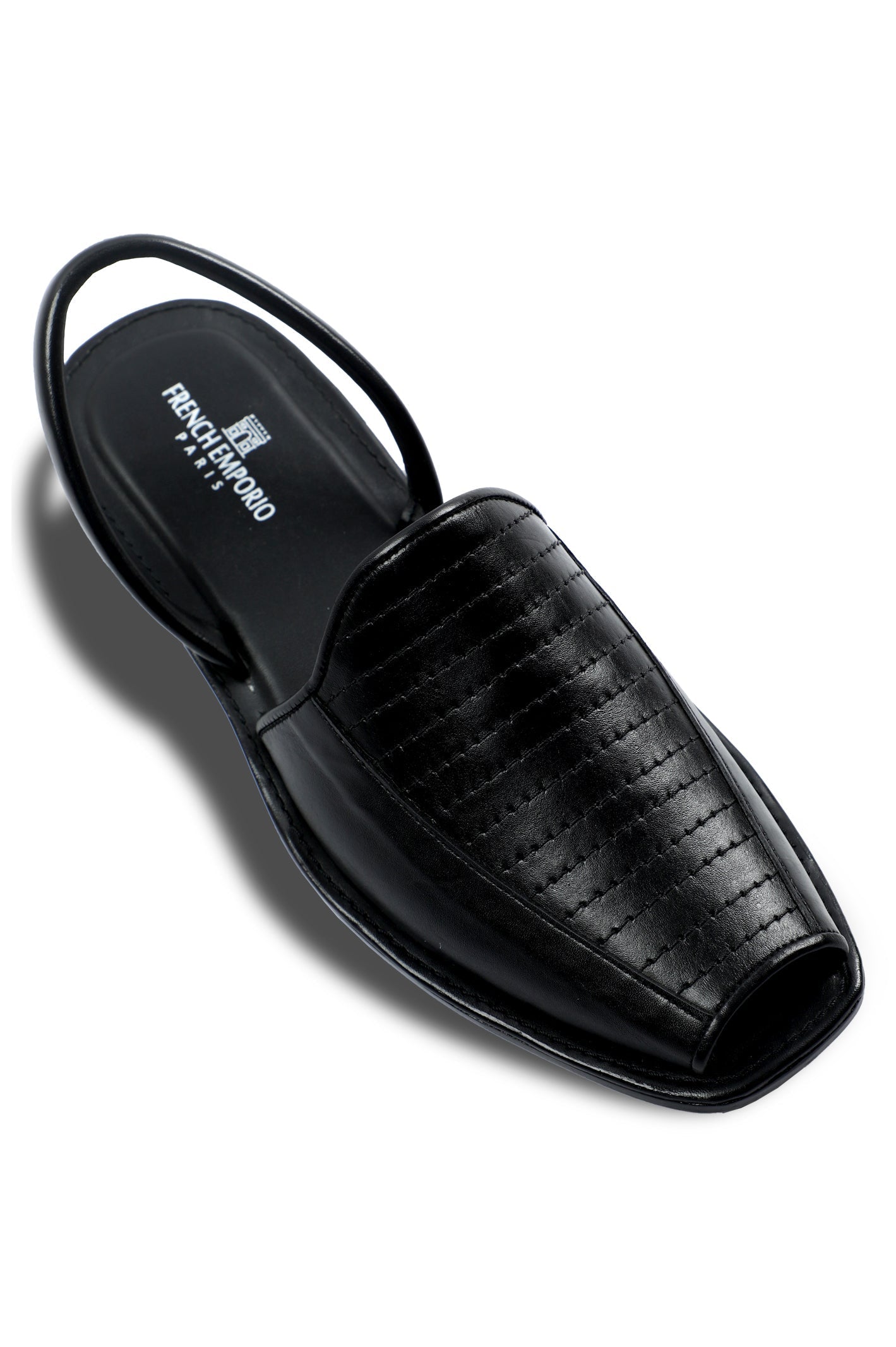 French Emporio Men Sandal In Black SKU: SLD0022-BLACK - Diners