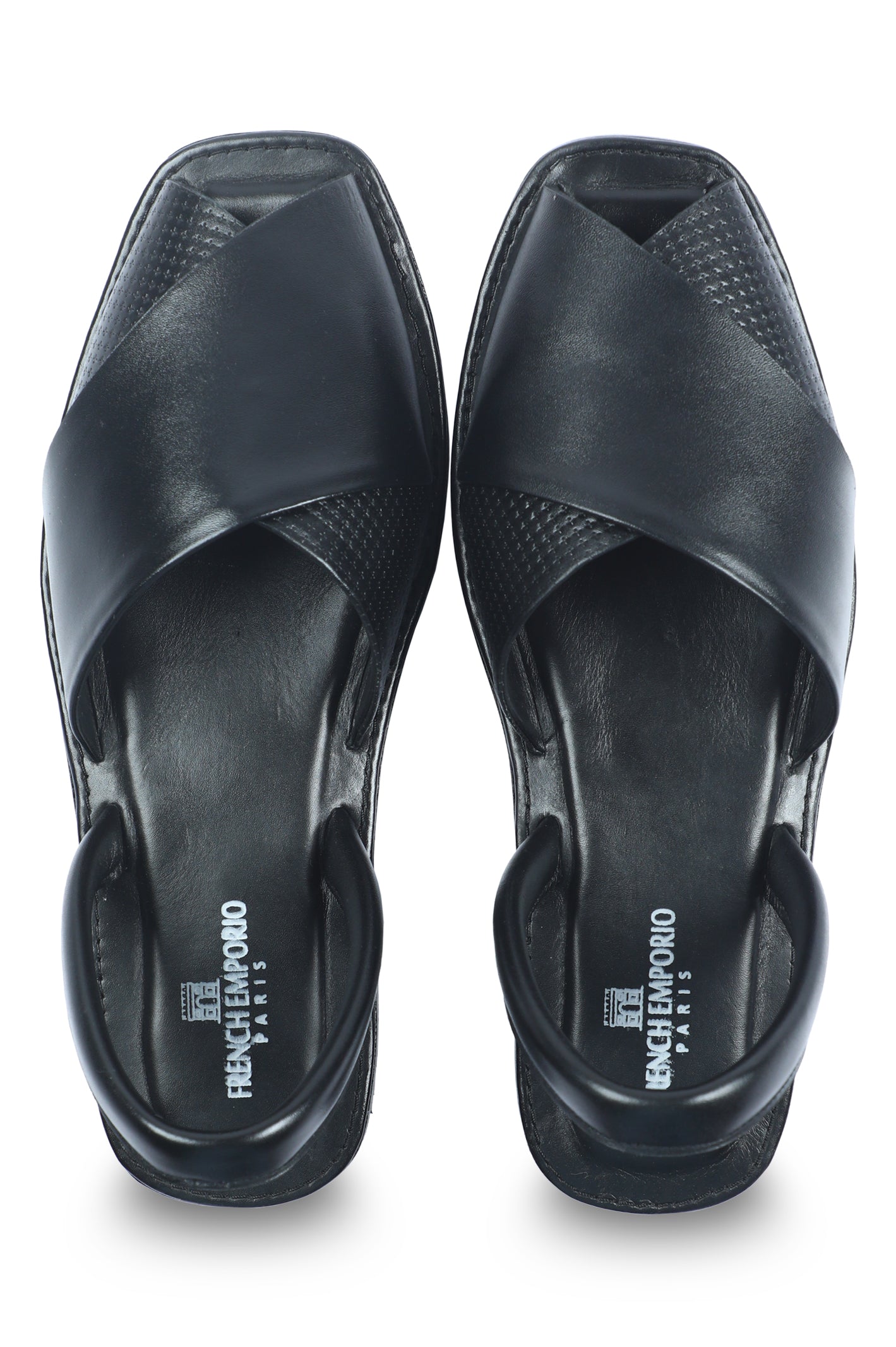 French Emporio Men Sandal In Black SKU: SLD0023-BLACK - Diners