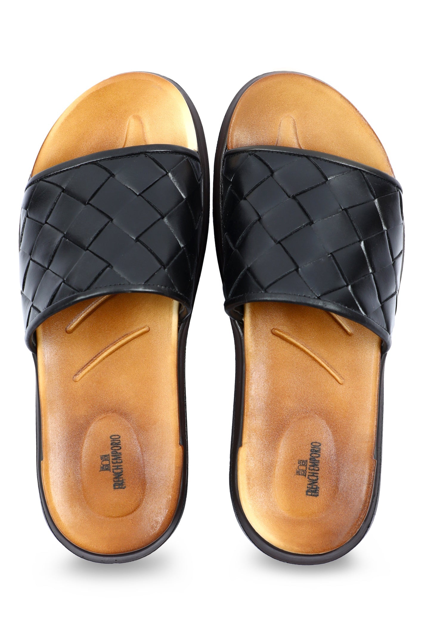 Slippers For Men in Black SKU: SLP-0065-BLACK - Diners