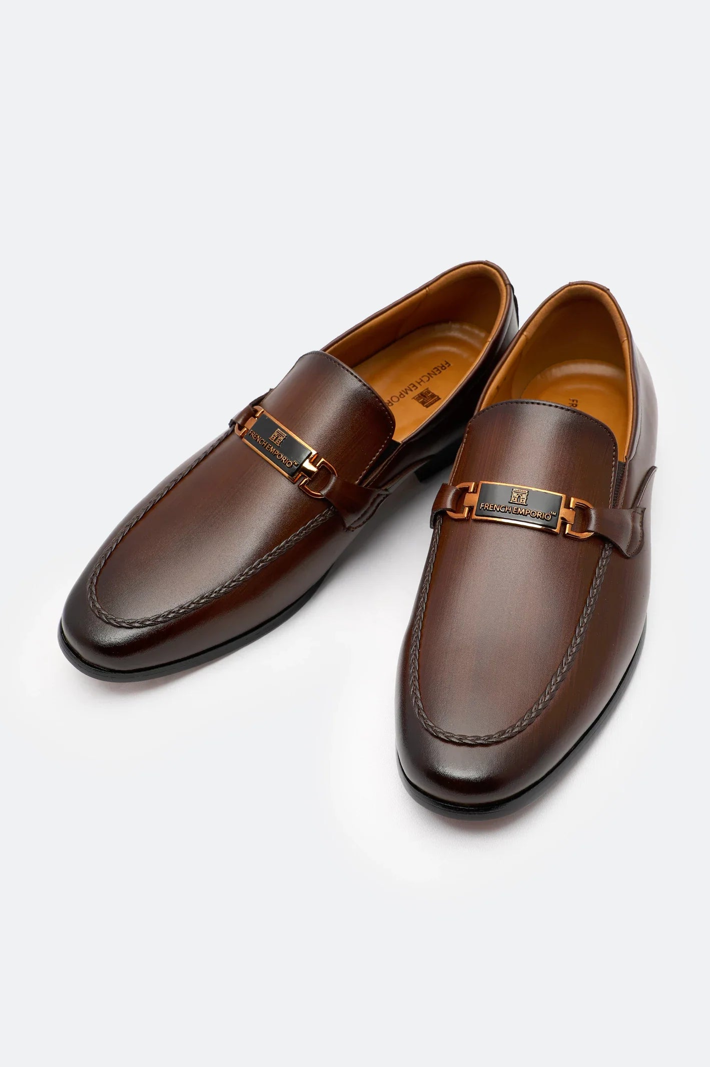 Brown Formal Mocassins Shoes Premium Shoes From French Emporio By Diners