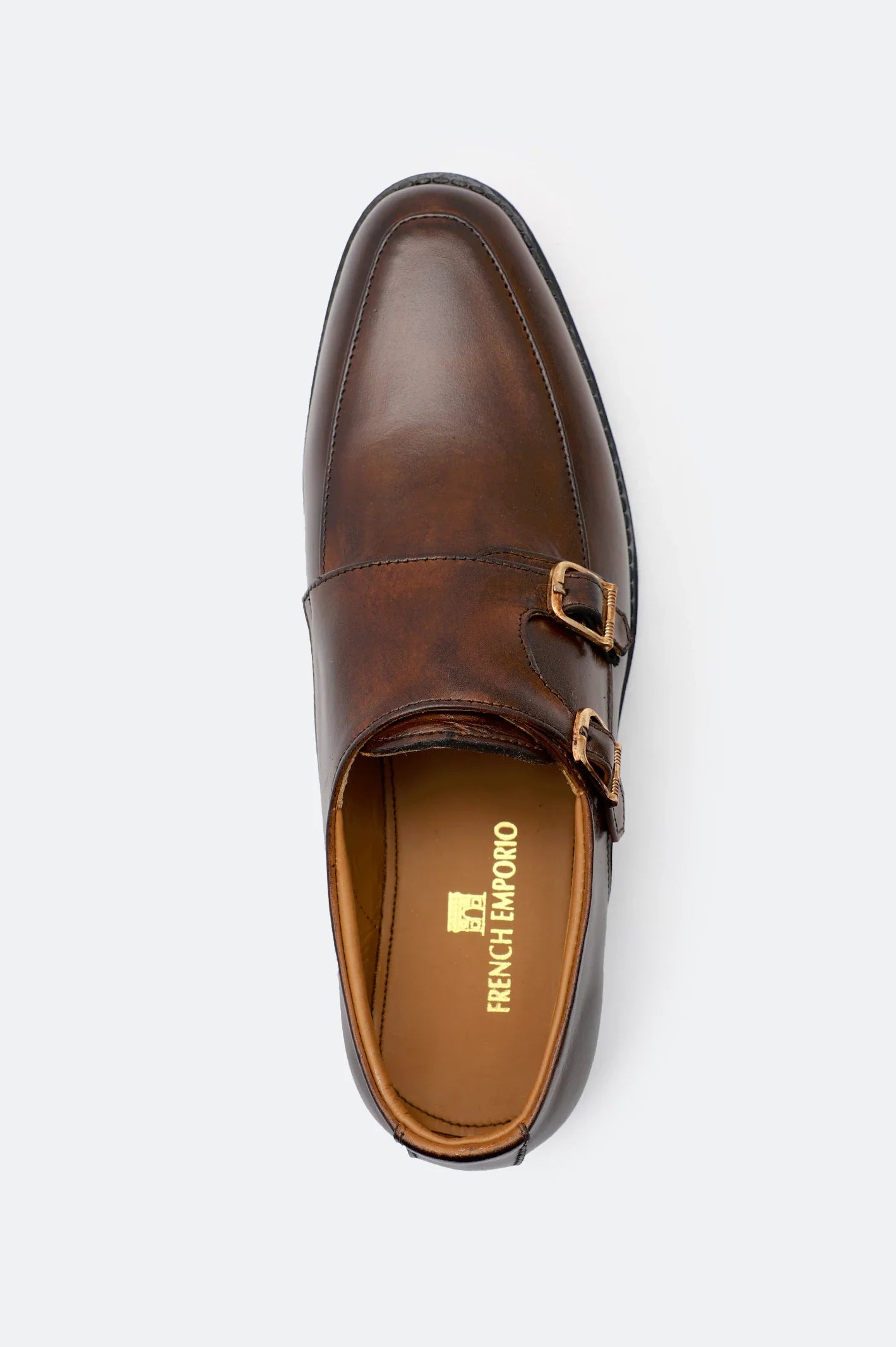 Brown Monk Formal Shoes From French Emporio By Diners